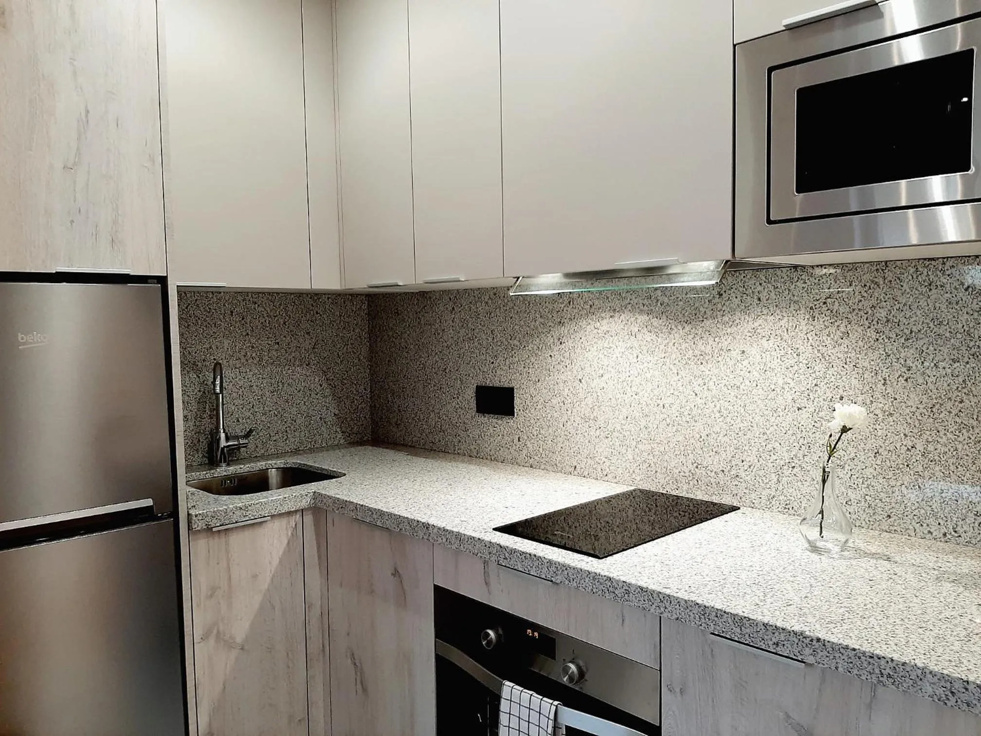 Kitchen or kitchenette in Apartamentos Celestina by gaiarooms