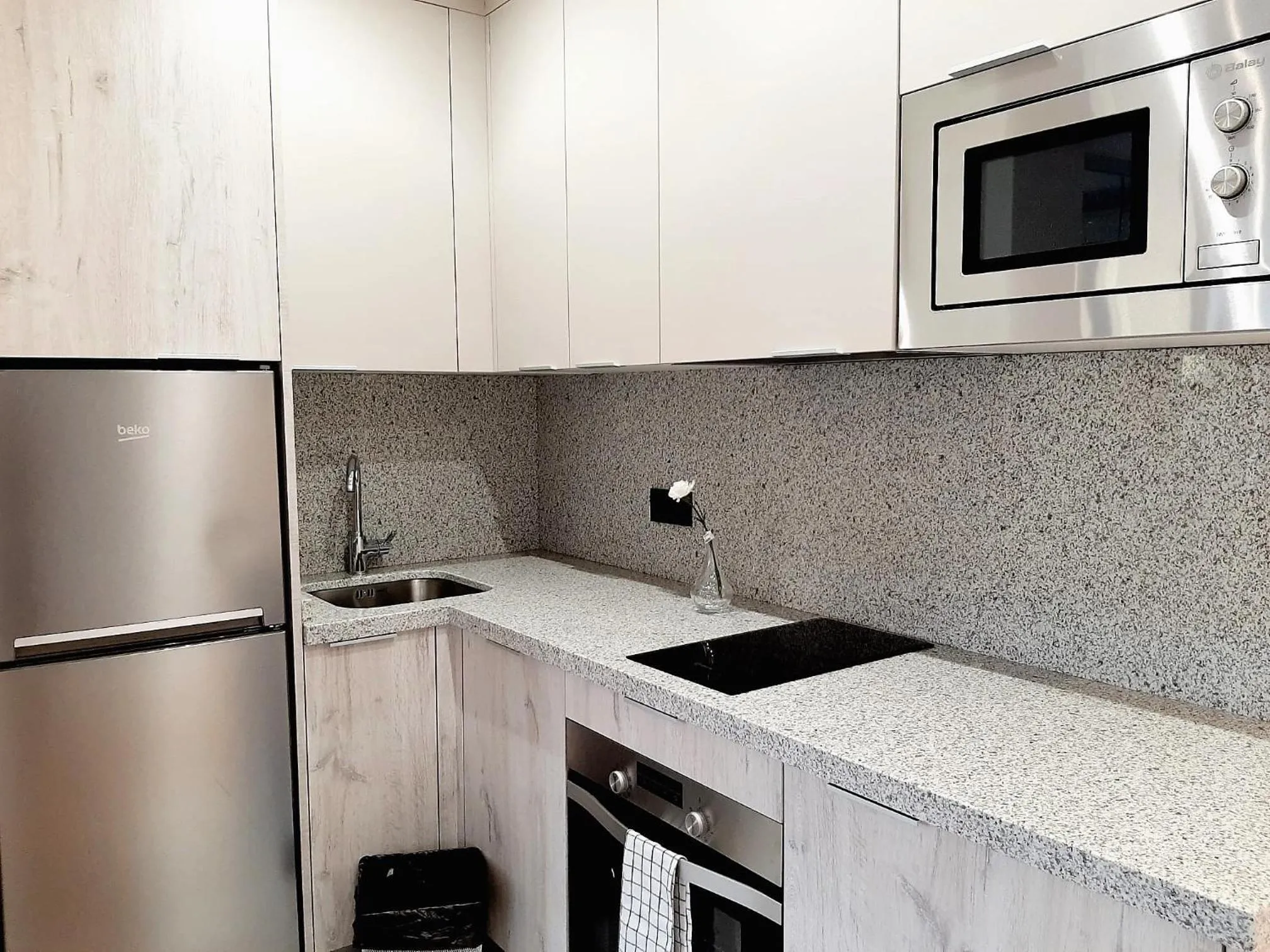 Kitchen or kitchenette in Apartamentos Celestina by gaiarooms