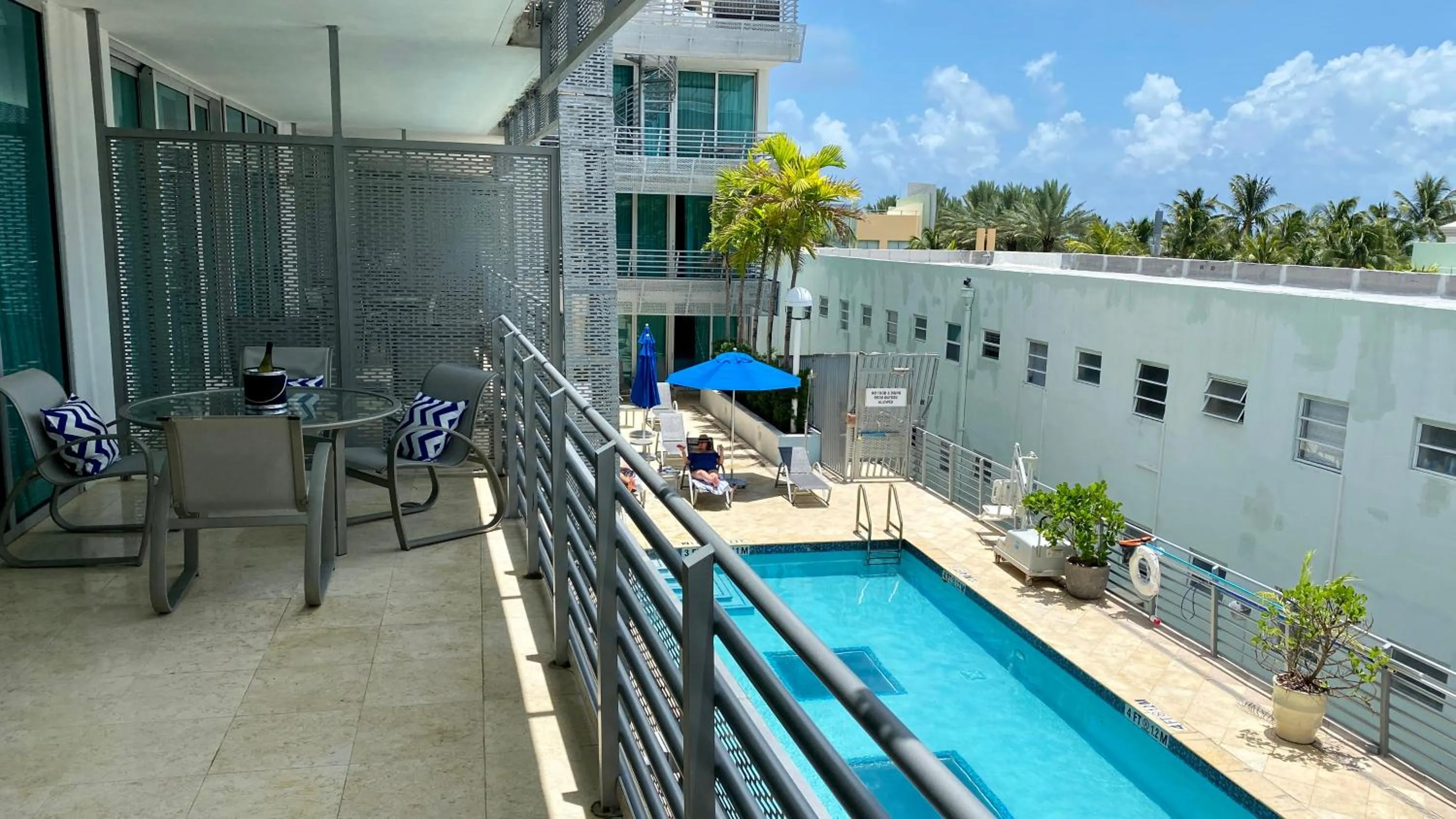 Balcony/Terrace in Boutique Suites 3 min walk to beach