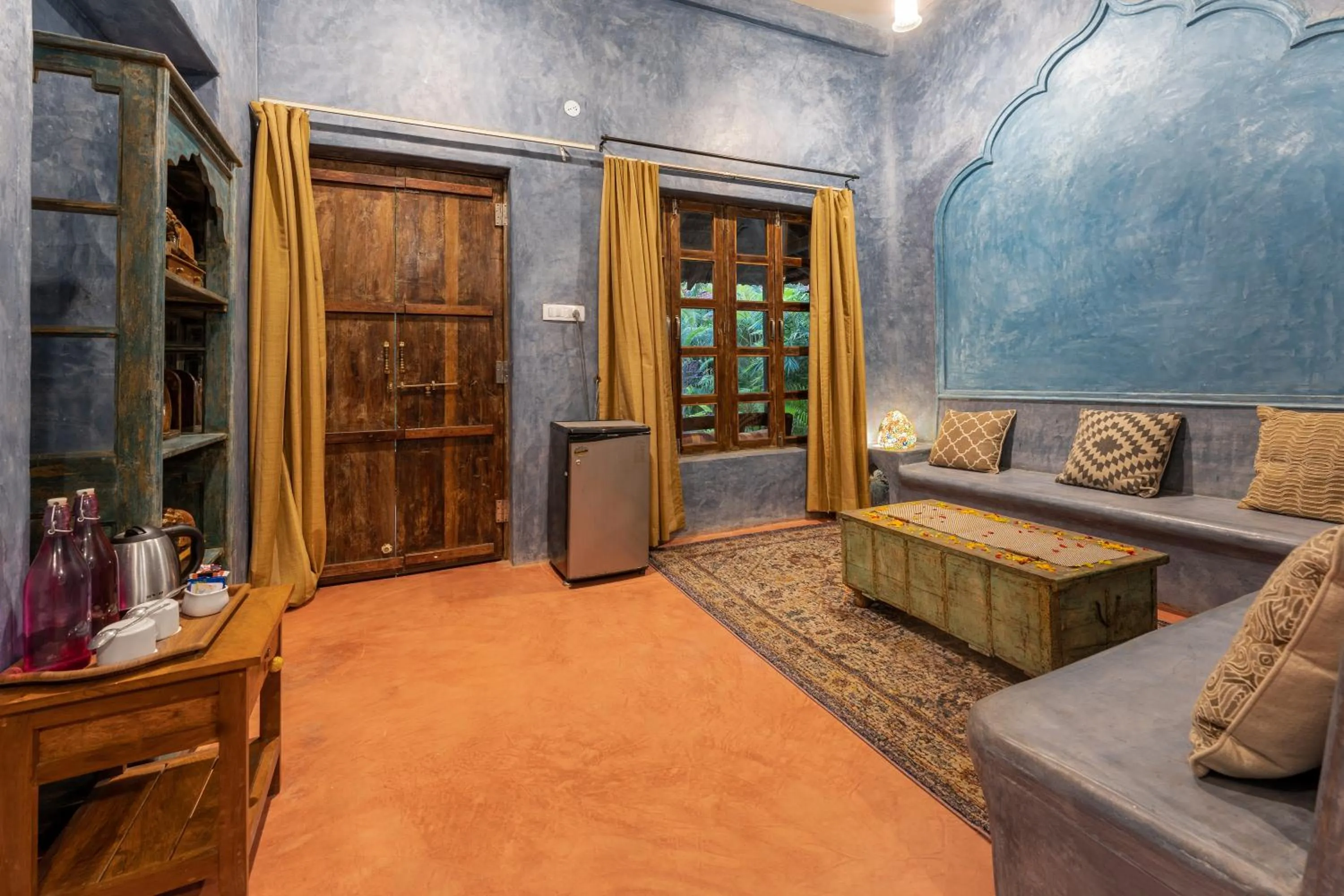 Seating area in juSTa Morjim Beach Resort Goa - 80 Steps from Morjim Beach