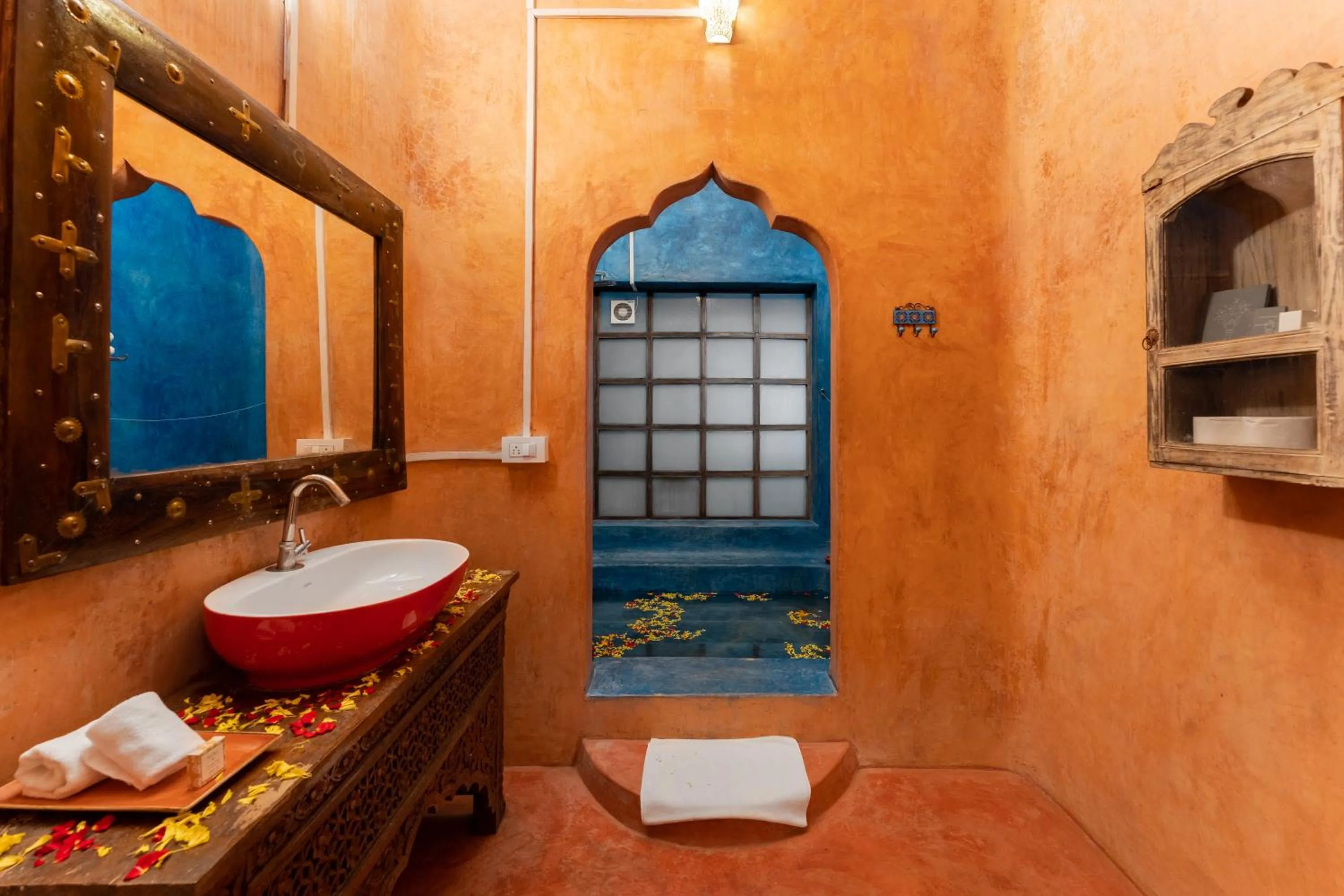 Bathroom in juSTa Morjim Beach Resort Goa - 80 Steps from Morjim Beach