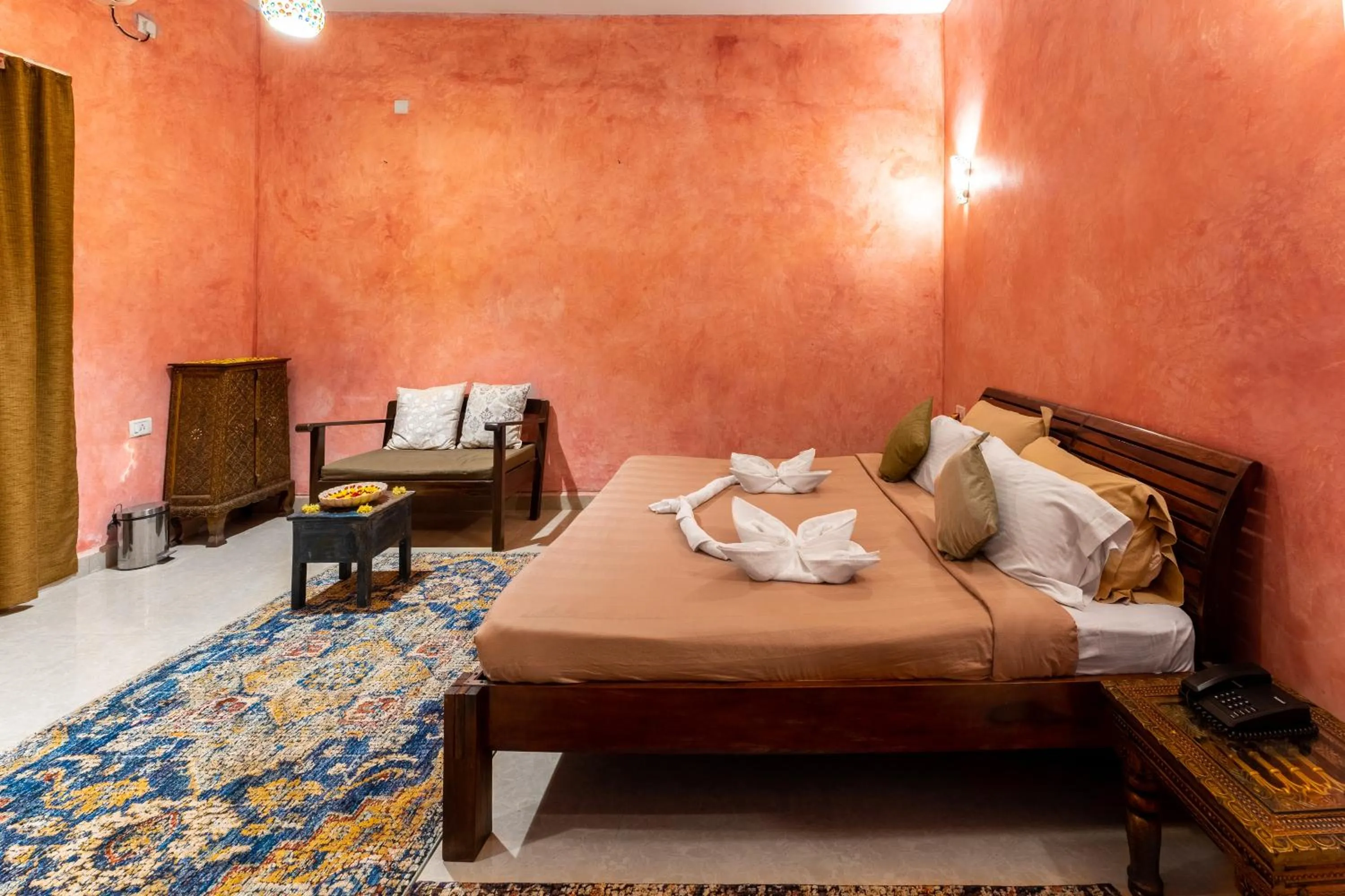 Bed in juSTa Morjim Beach Resort Goa - 80 Steps from Morjim Beach