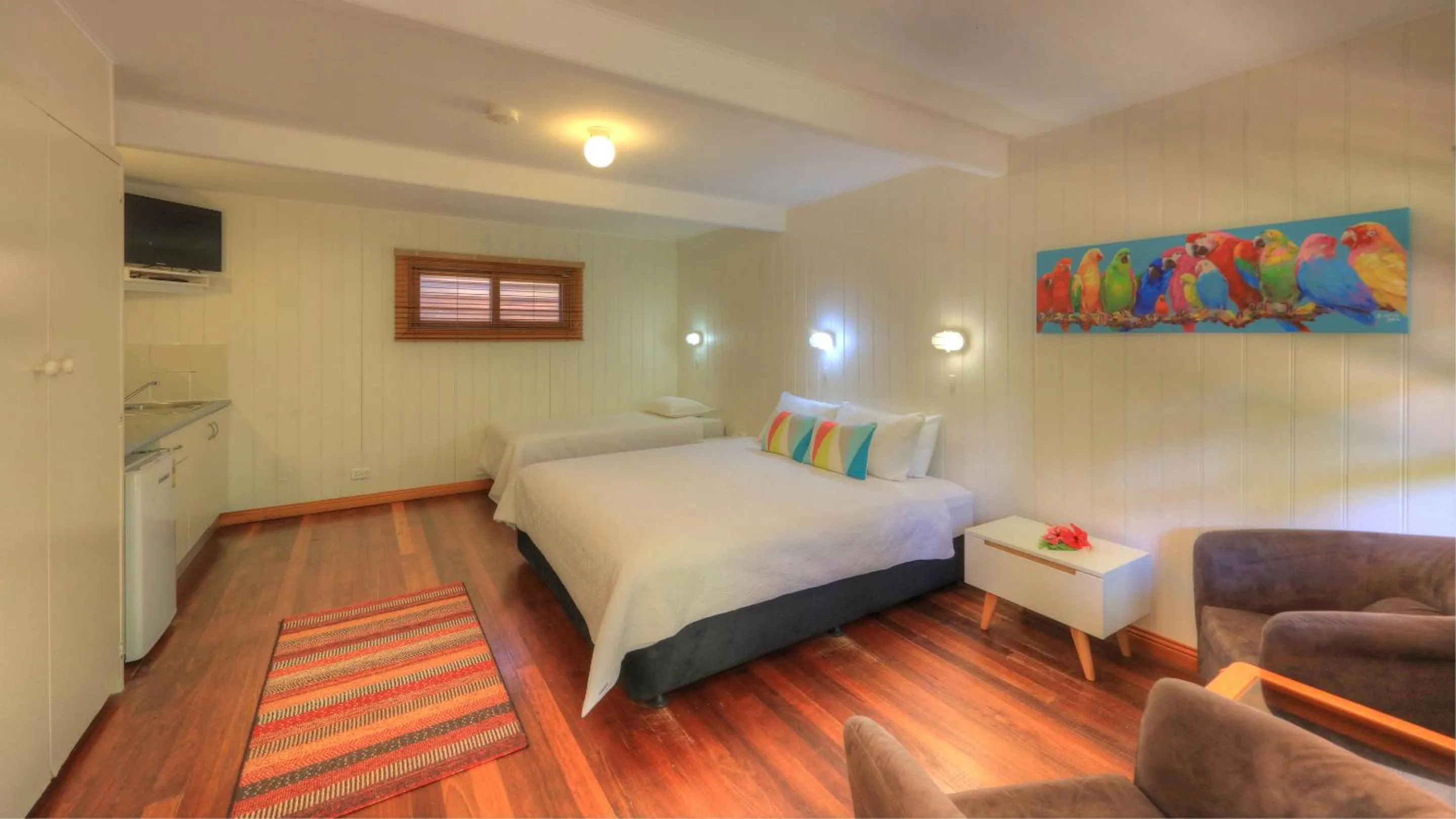 Bed in Beachcomber Lodge