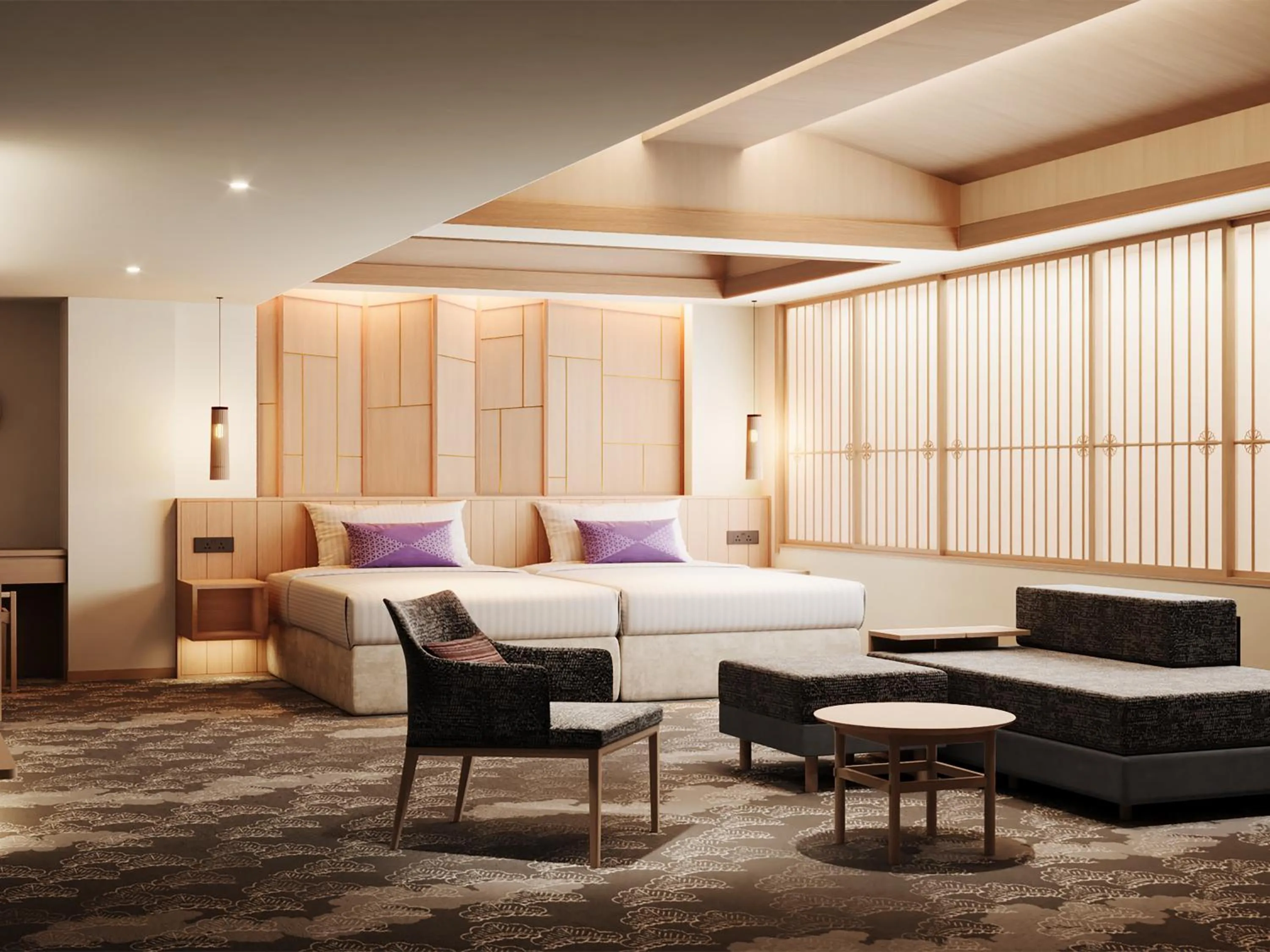 Photo of the whole room, Bed in Mitsui Garden Hotel Kyoto Shinmachi Bettei