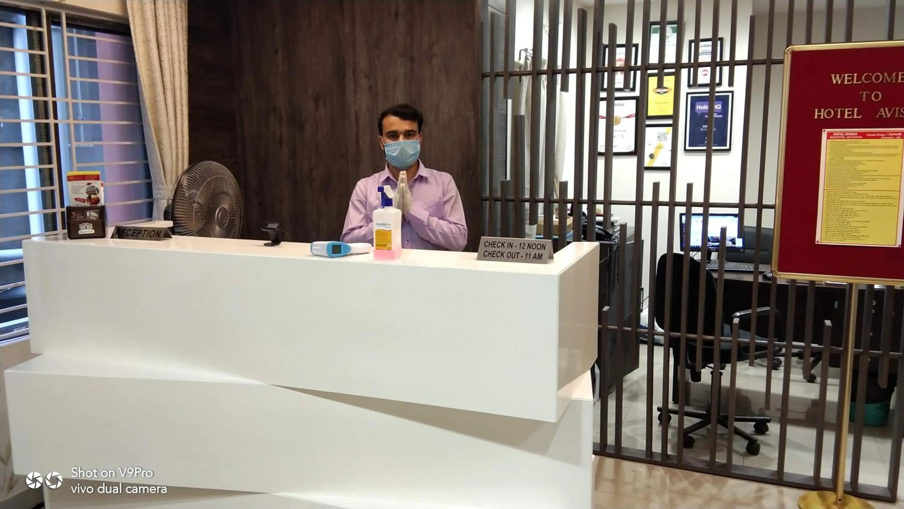 Lobby or reception in Hotel Avisha