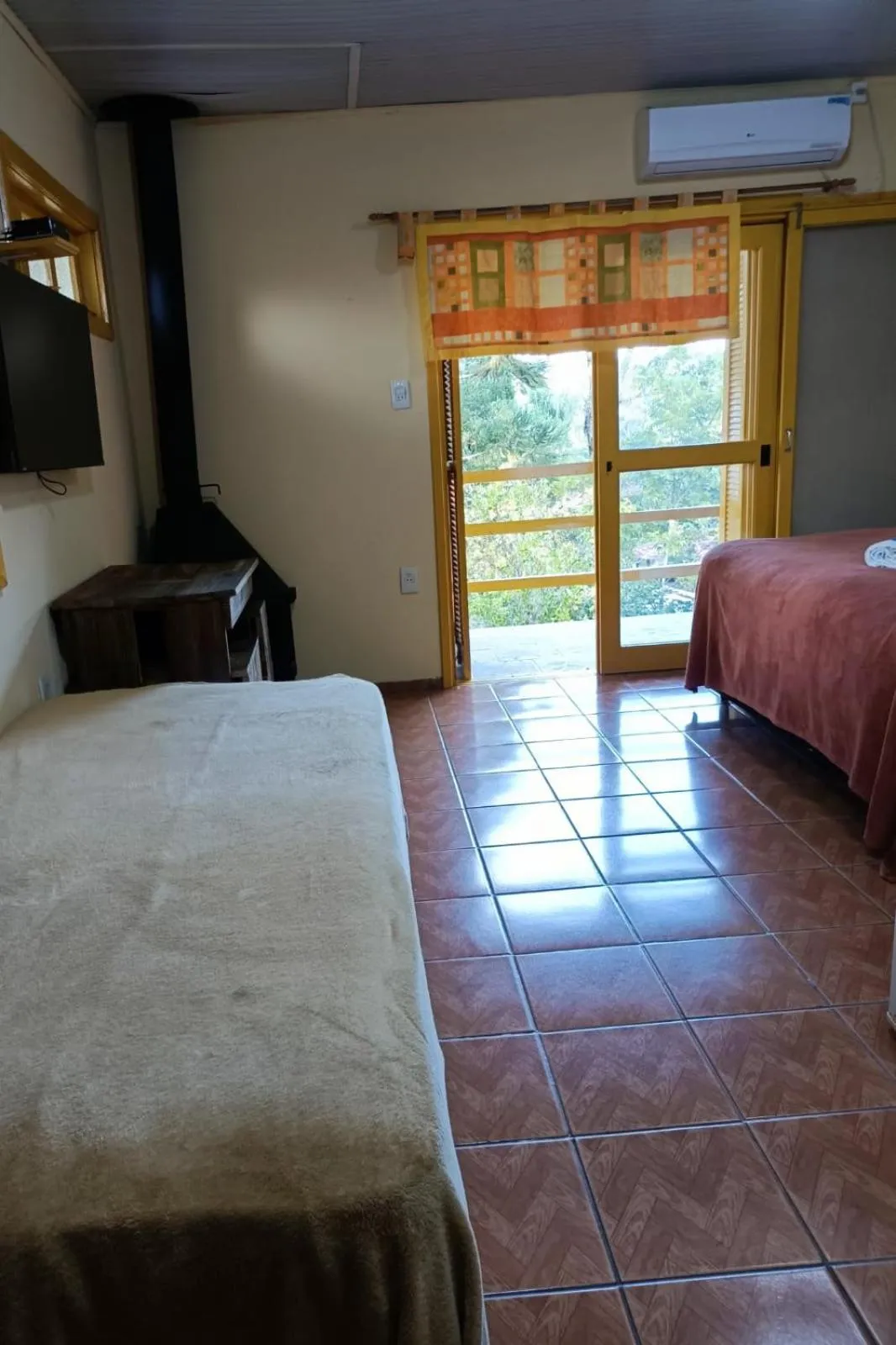 Bed in Pousada da Chacara