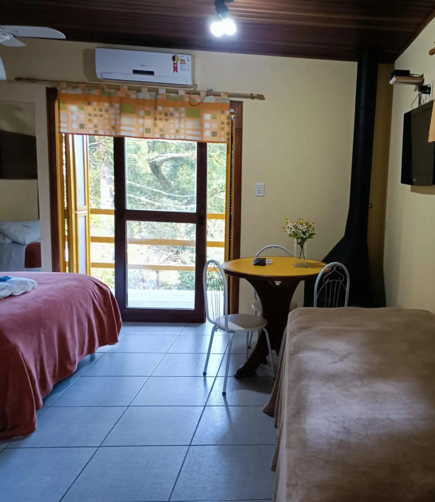 Bed in Pousada da Chacara