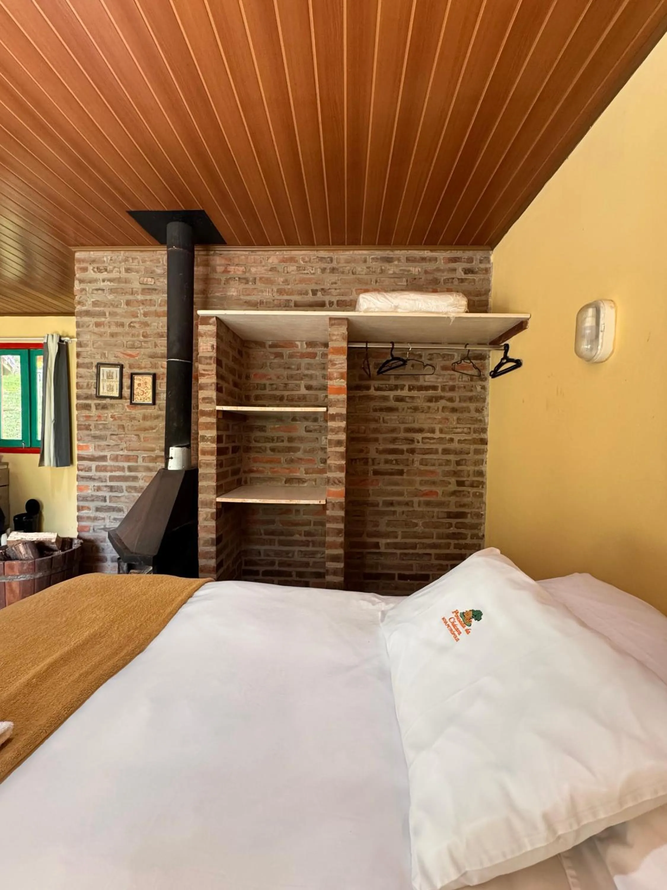 Bed in Pousada da Chacara