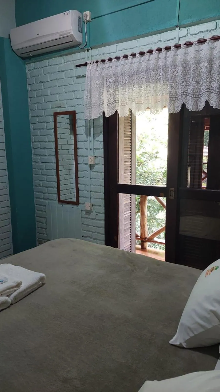 Bed in Pousada da Chacara