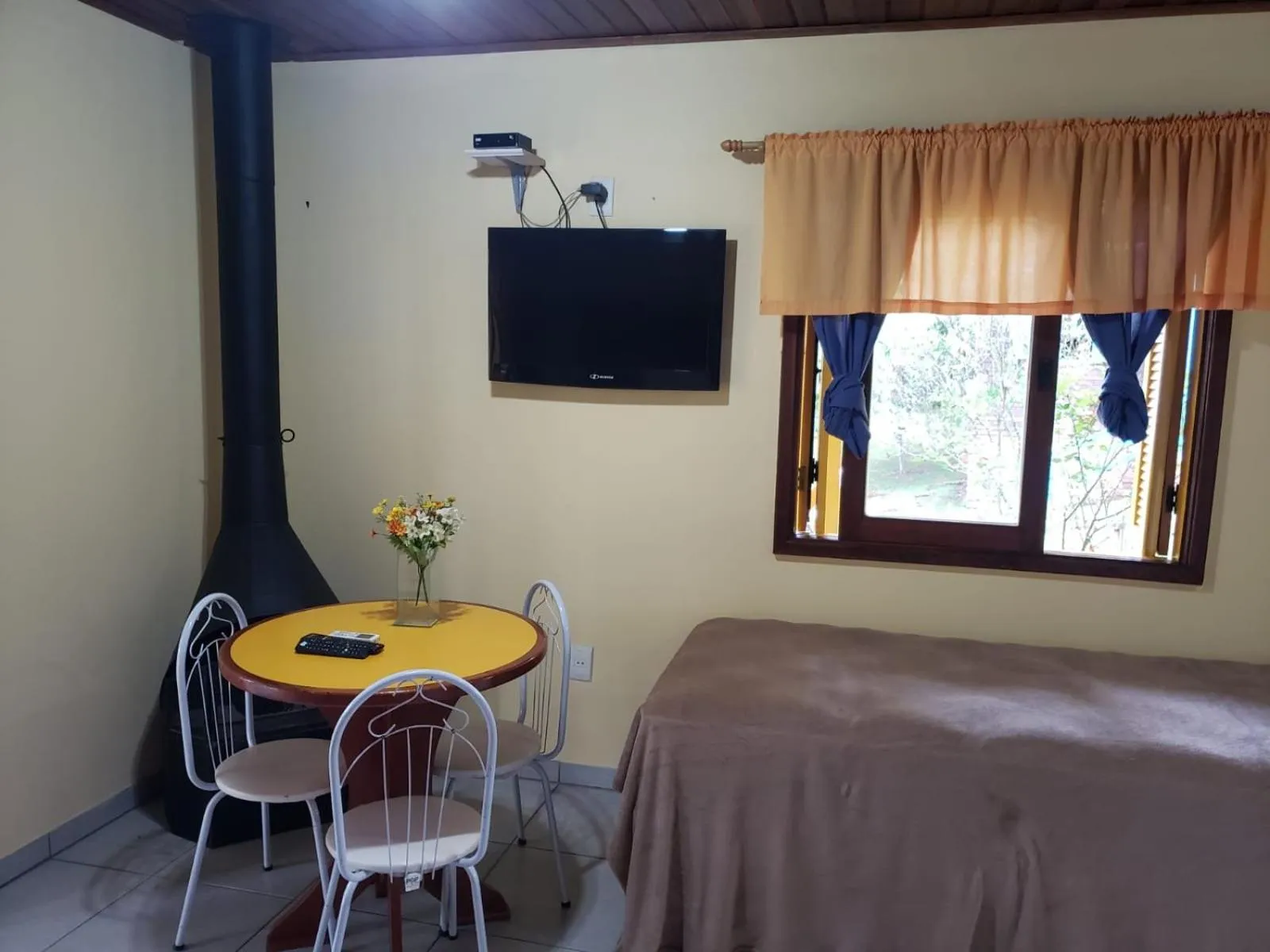 Bed in Pousada da Chacara