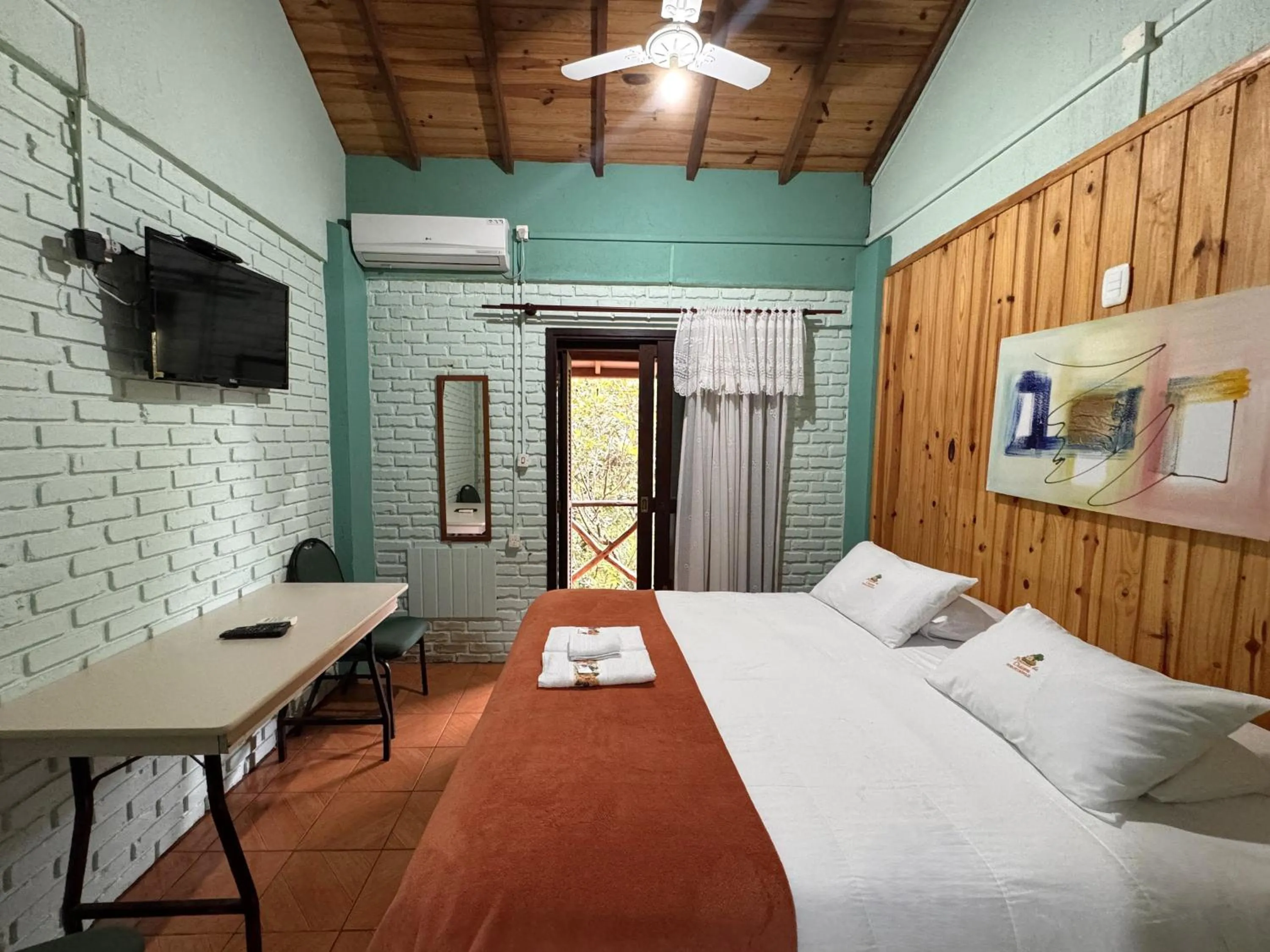 Bed in Pousada da Chacara