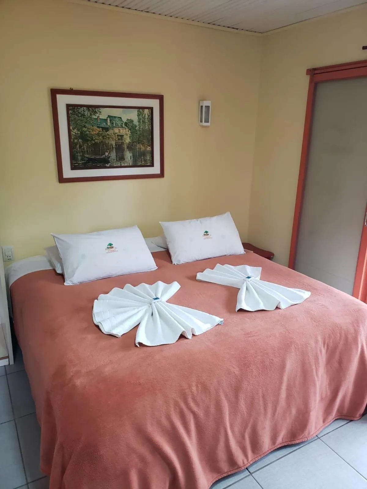 Bed in Pousada da Chacara