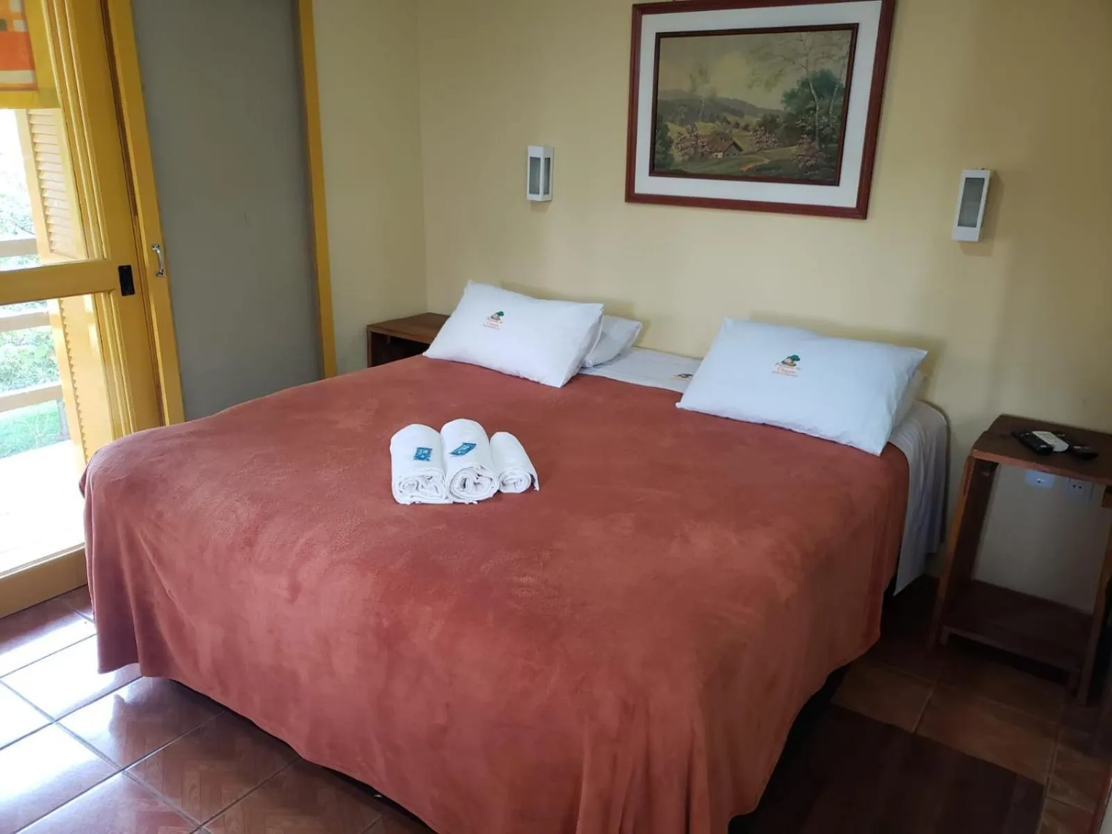 Bed in Pousada da Chacara