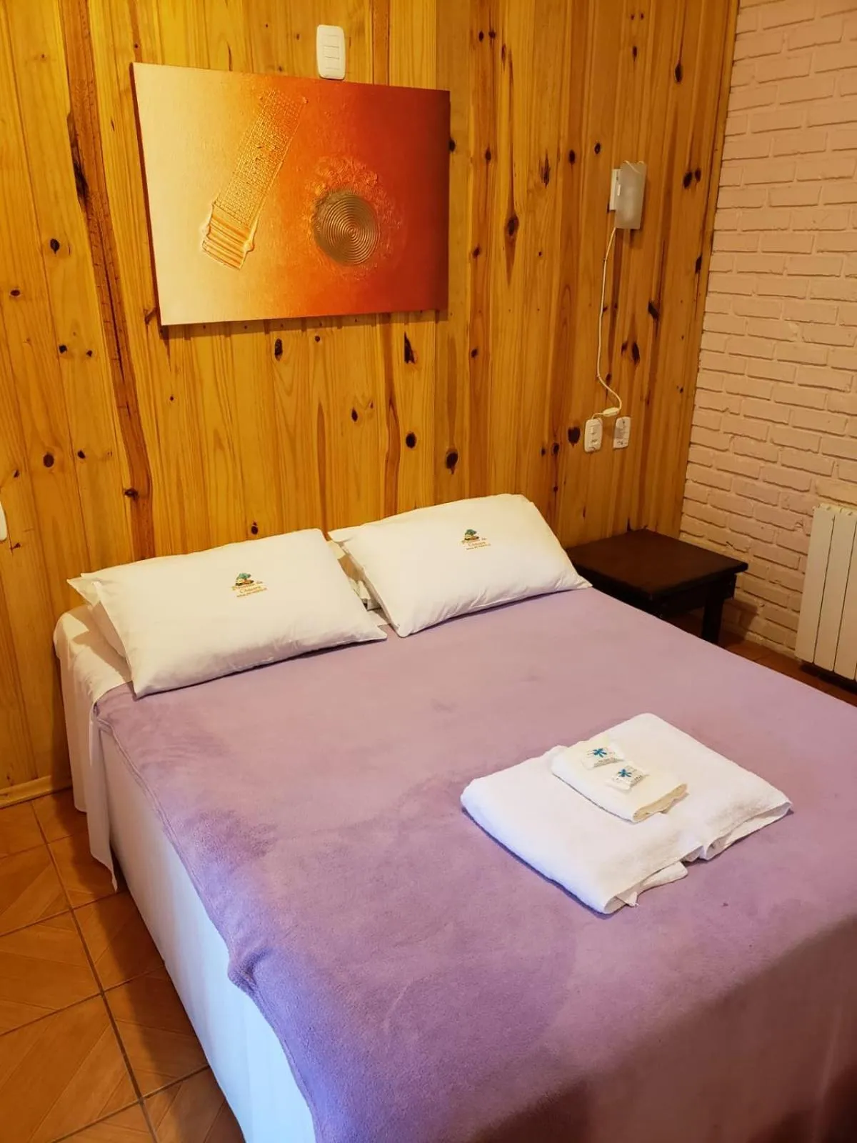 Bed in Pousada da Chacara