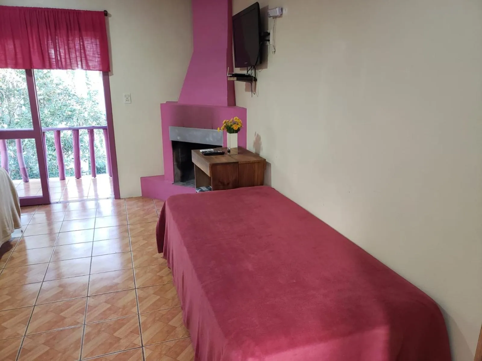 Bed in Pousada da Chacara