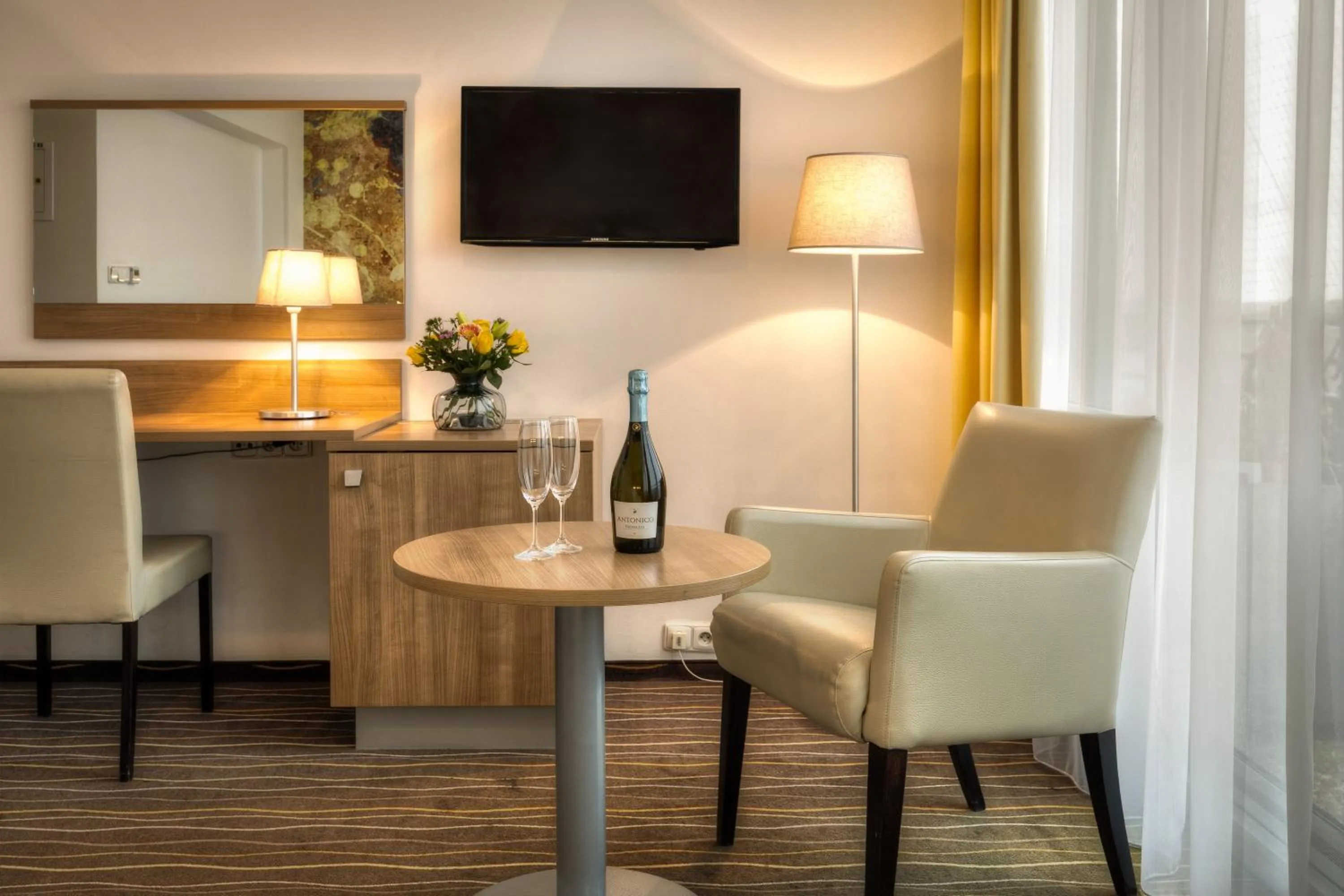 Seating area in Akcent hotel