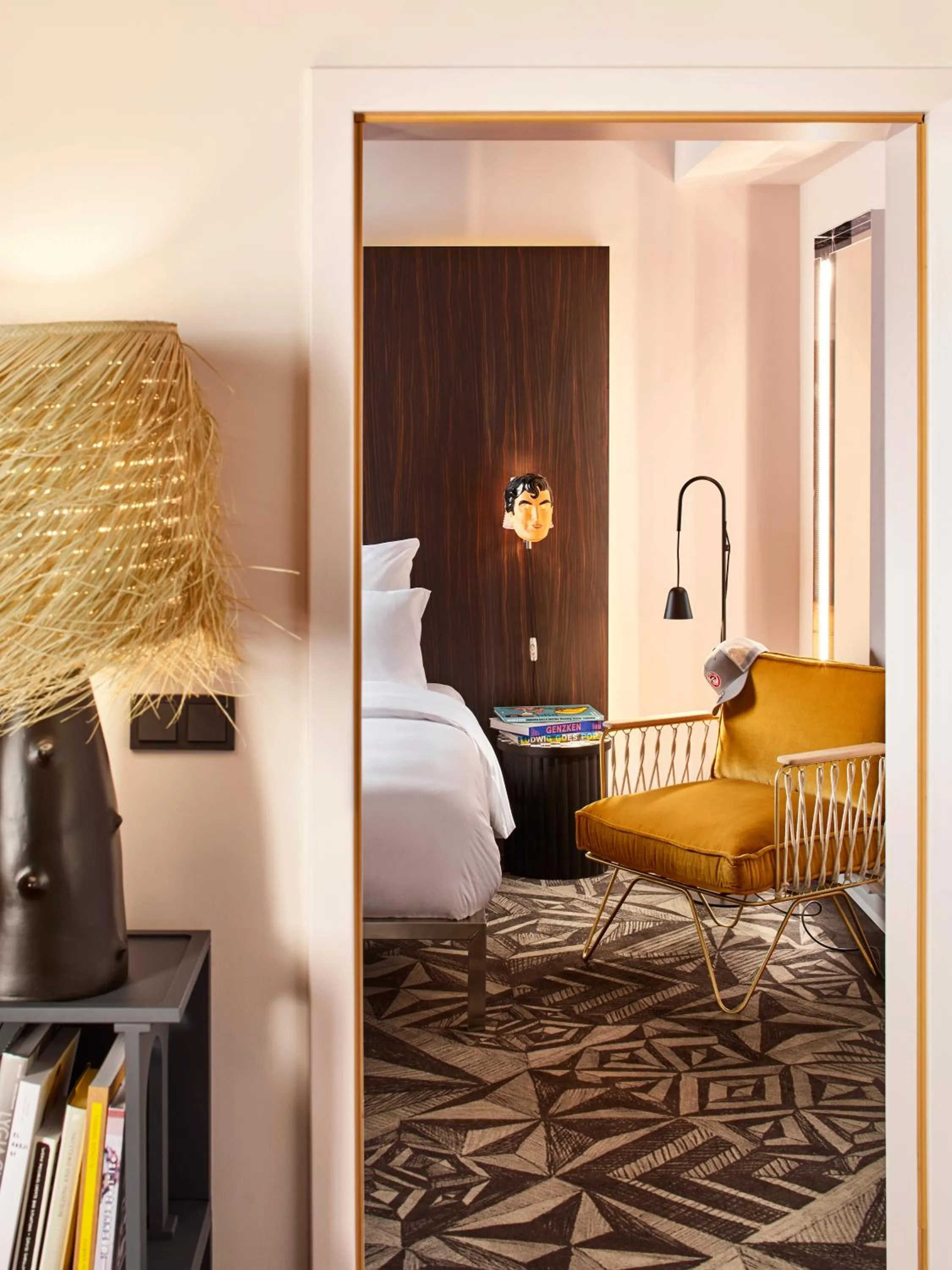 Bed in Mama Shelter Prague