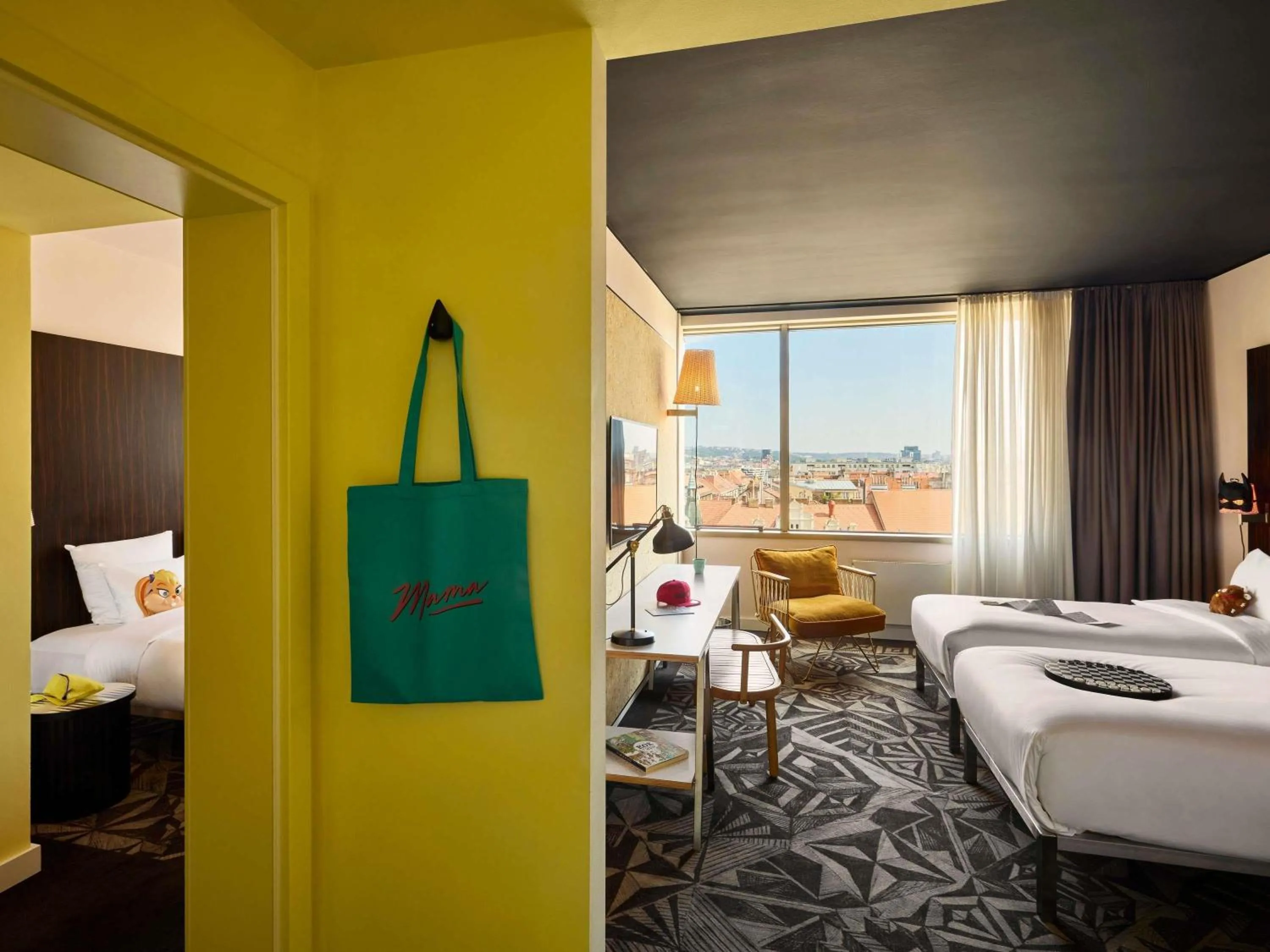 Bedroom, Bed in Mama Shelter Prague