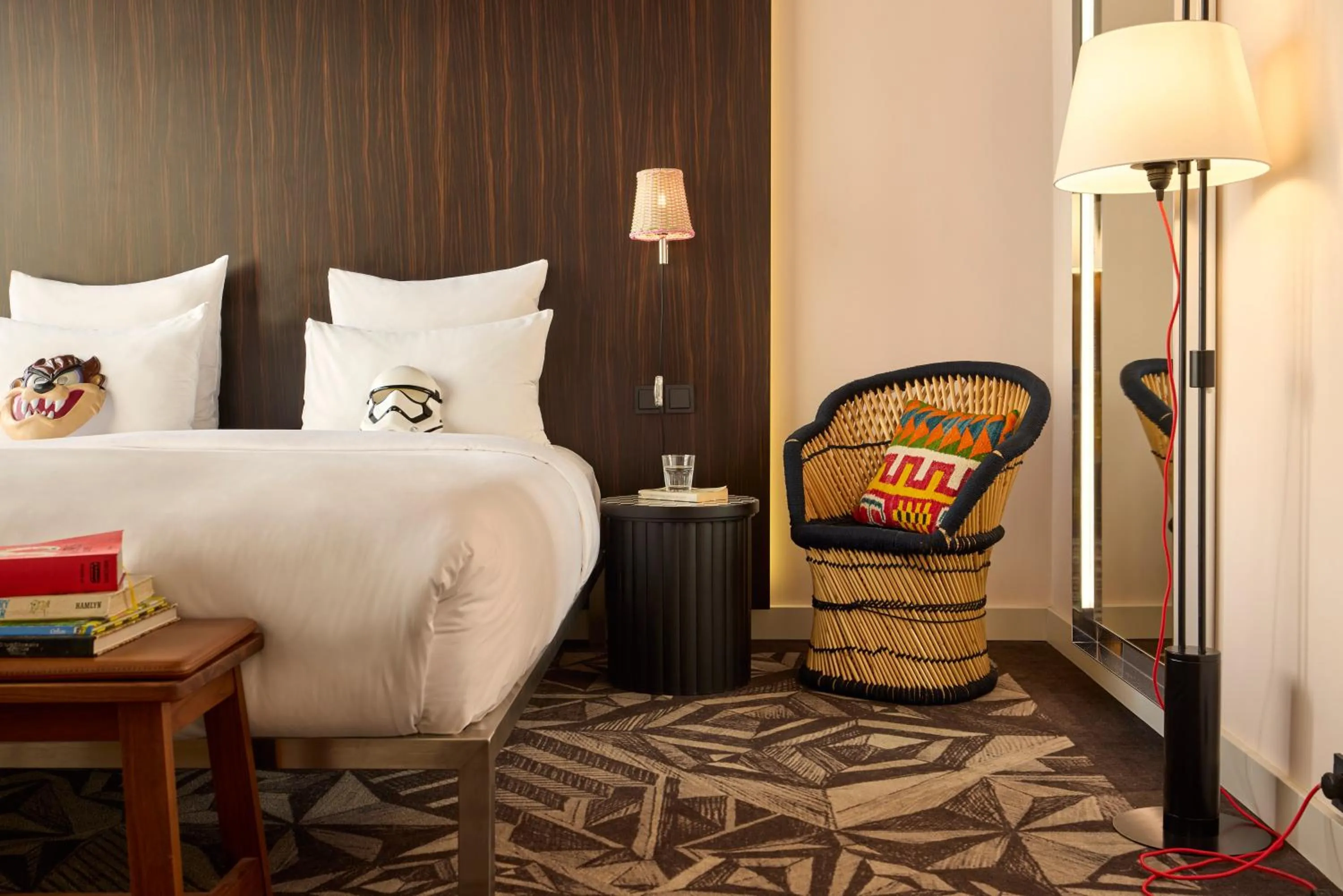 Bed in Mama Shelter Prague