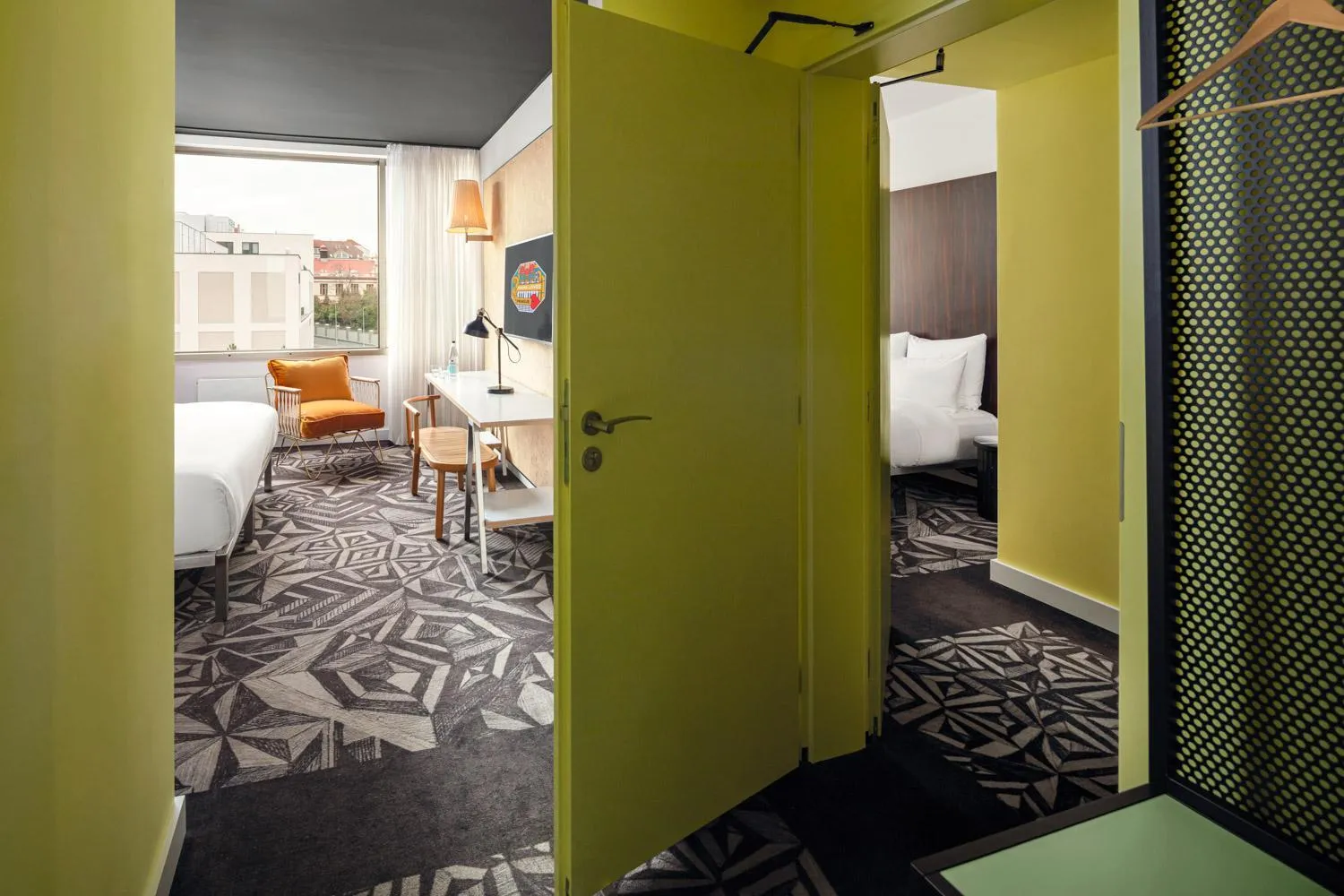 Bedroom in Mama Shelter Prague