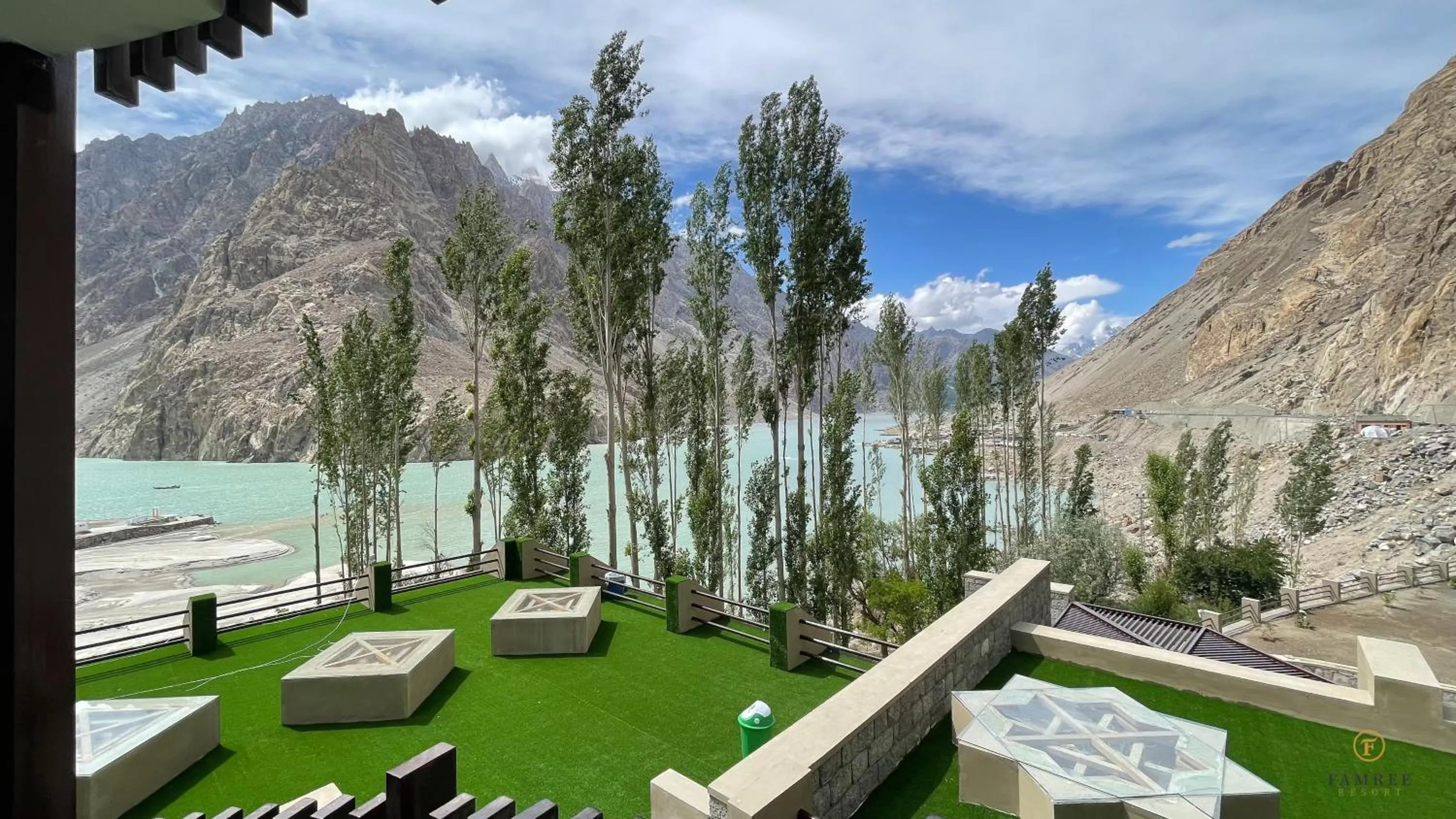 Garden view in Famree Resort Hunza