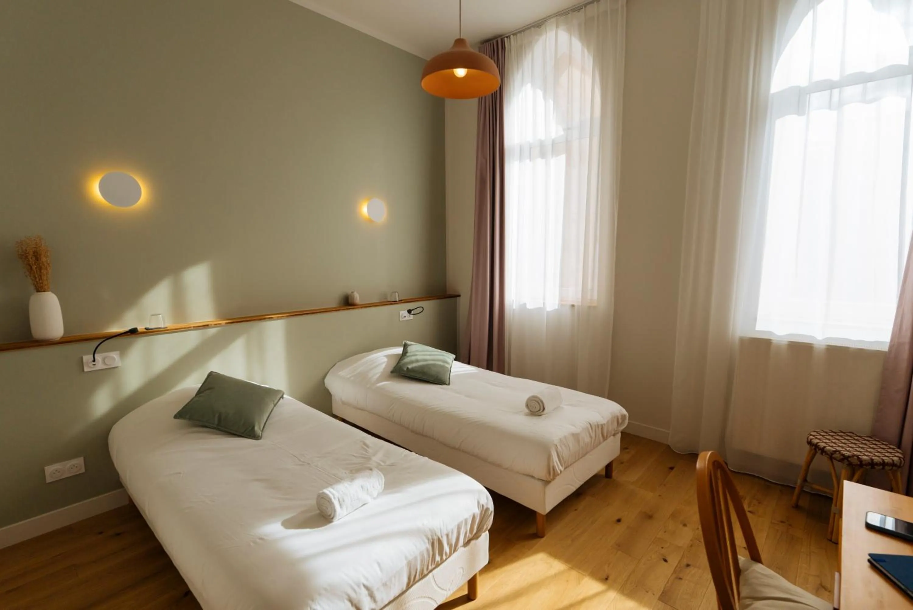 Bedroom, Bed in Hotellerie de l'Abbaye du Désert