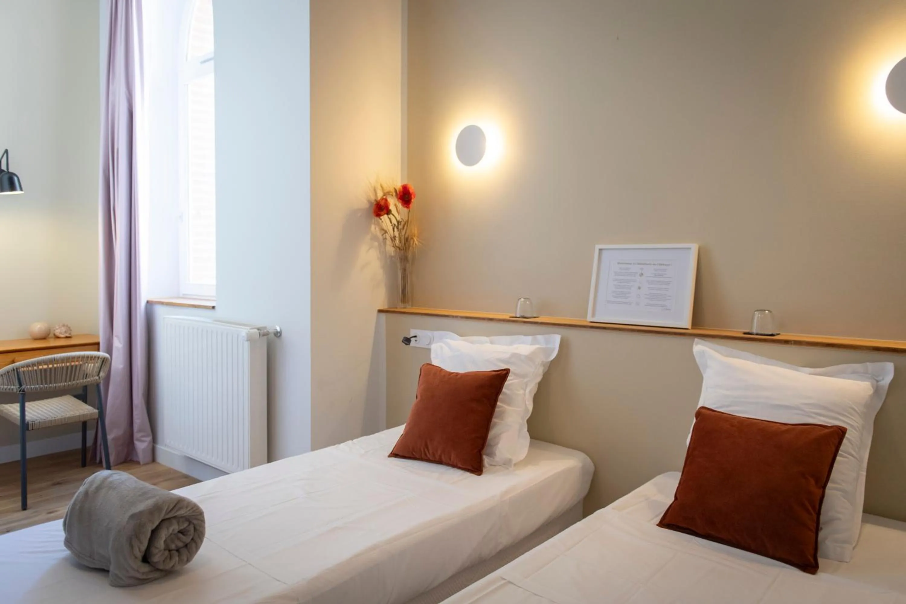 Bed in Hotellerie de l'Abbaye du Désert