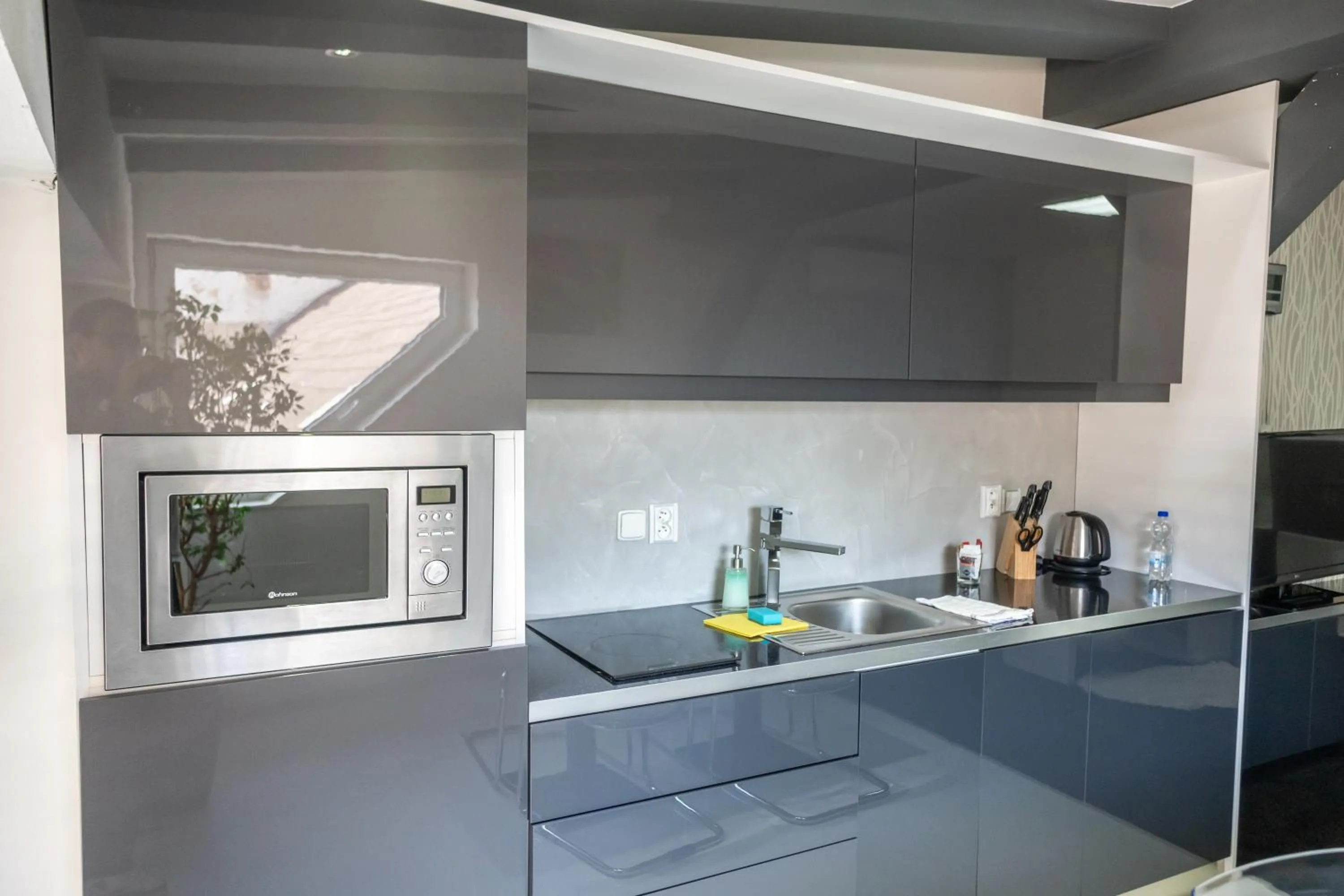 Kitchen or kitchenette in Hotel Plzeň