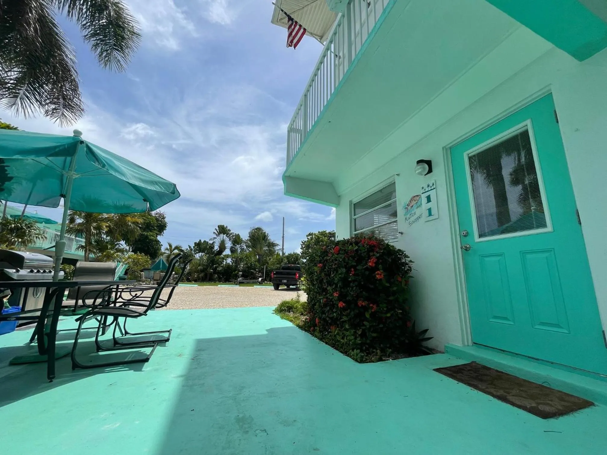 Patio in Gulf View Waterfront Resort