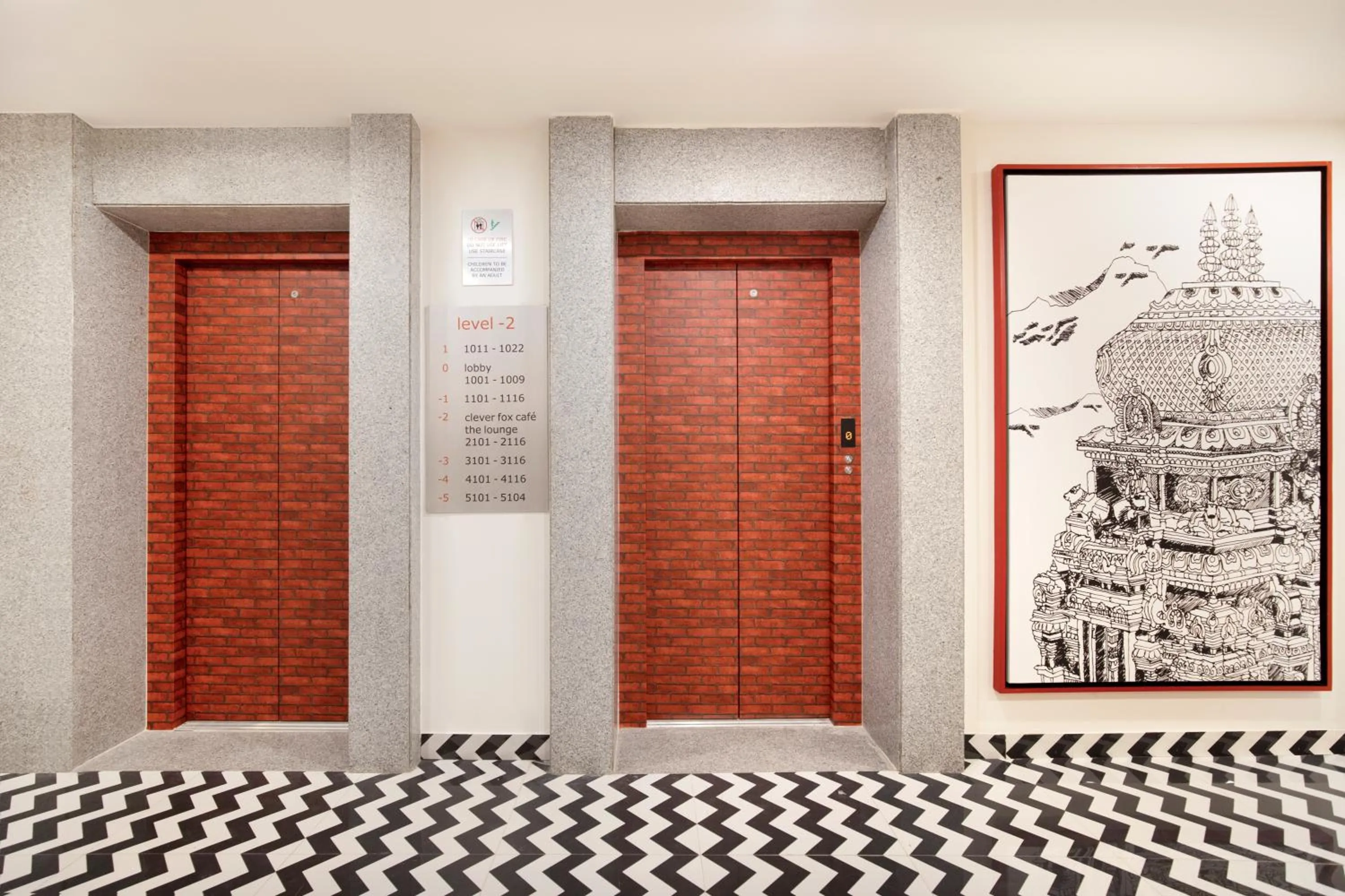 elevator in Red Fox by Lemon Tree Hotels, Neelkanth