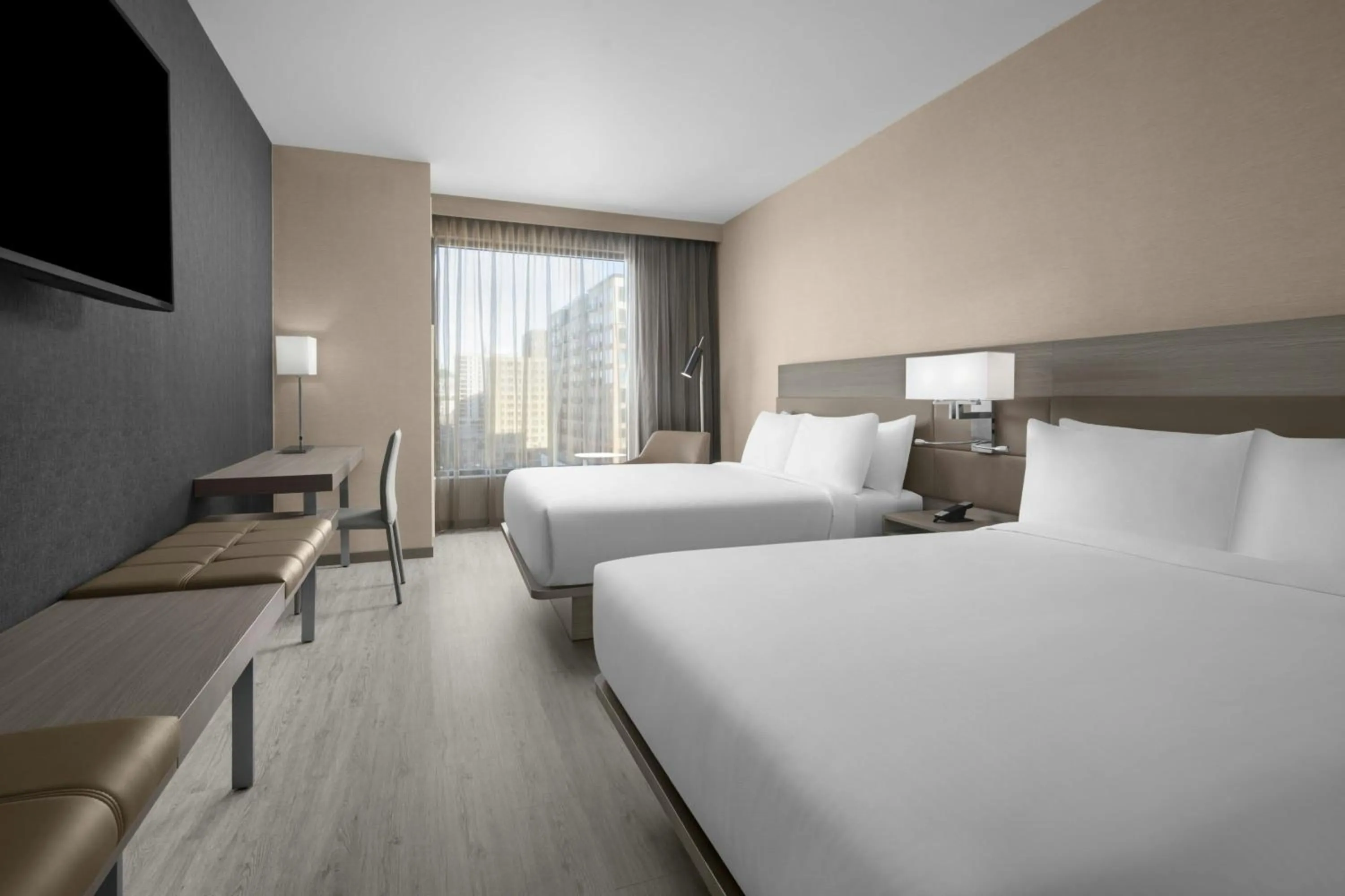 Photo of the whole room, Bed in AC Hotel by Marriott St Louis Central West End