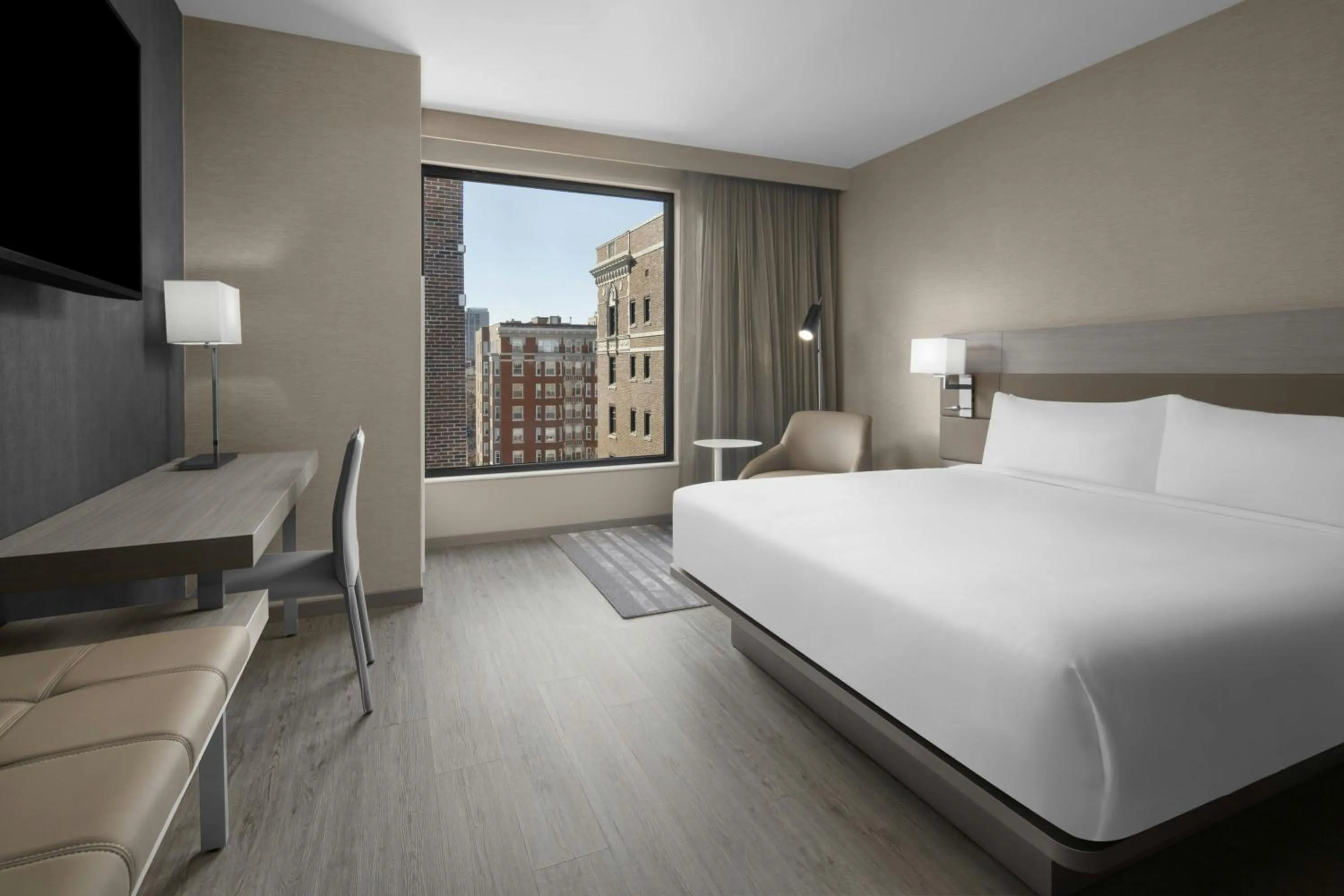 Photo of the whole room, Bed in AC Hotel by Marriott St Louis Central West End