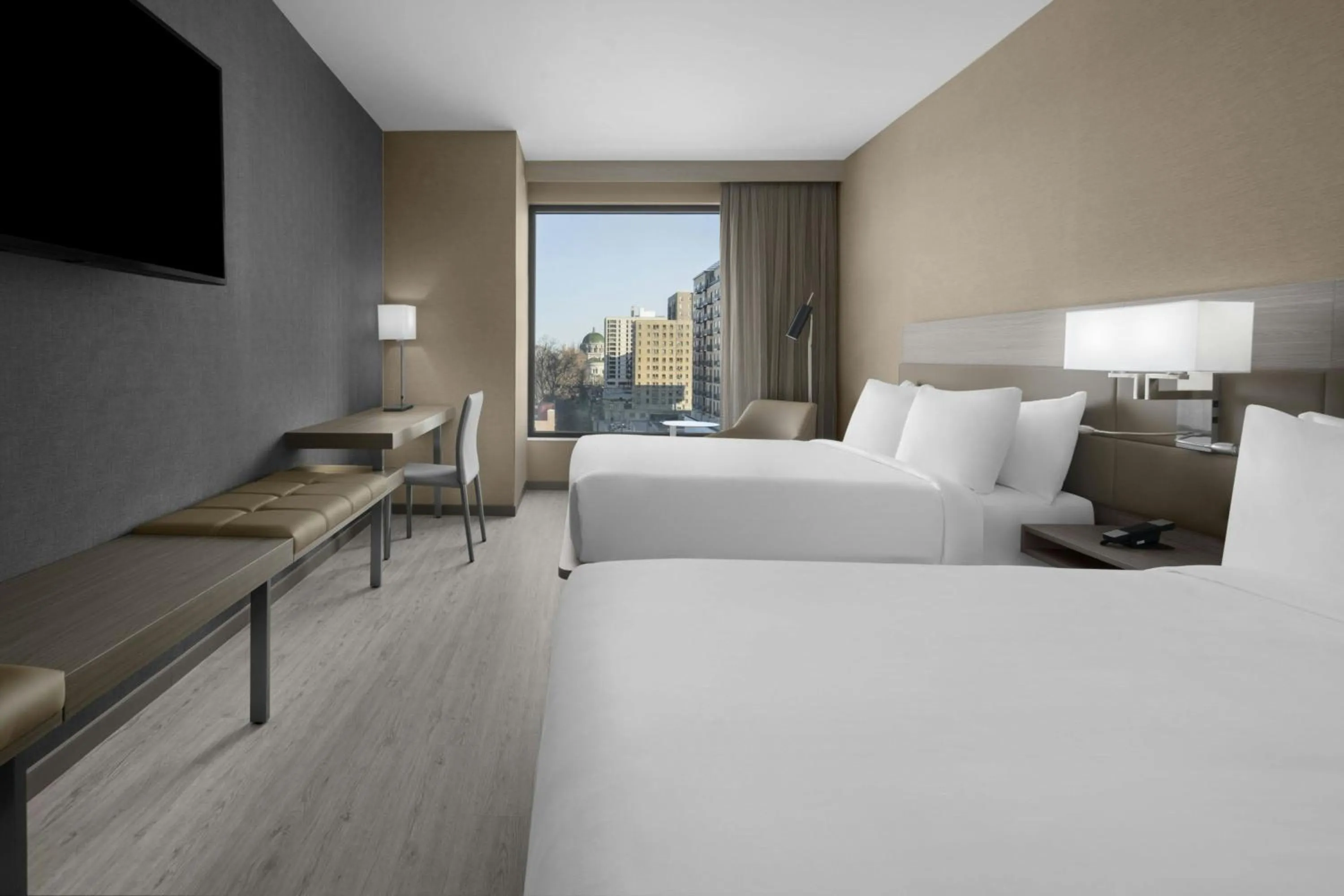 Photo of the whole room, Bed in AC Hotel by Marriott St Louis Central West End