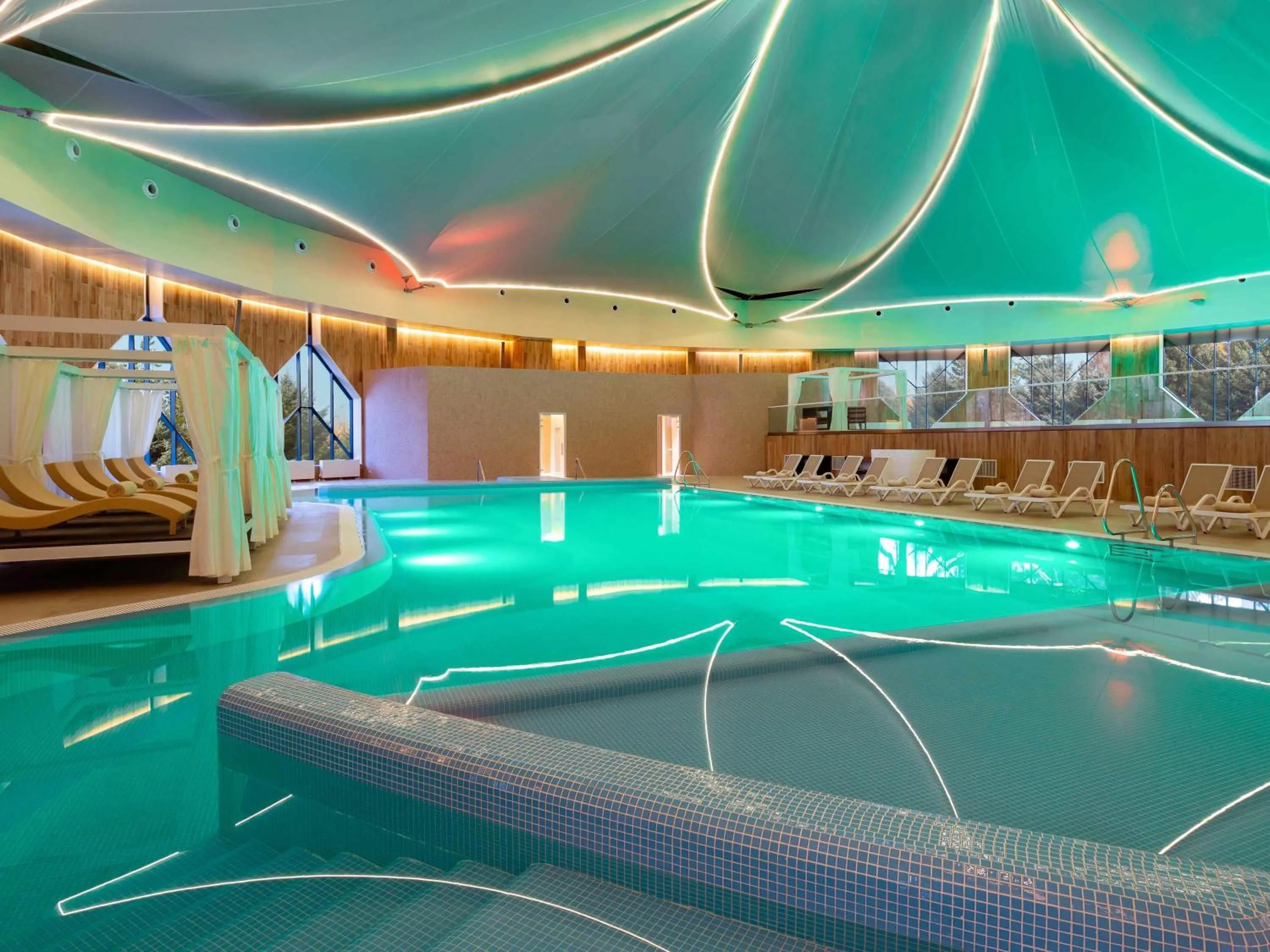 Pool view in Swissôtel Wellness Resort Alatau Almaty