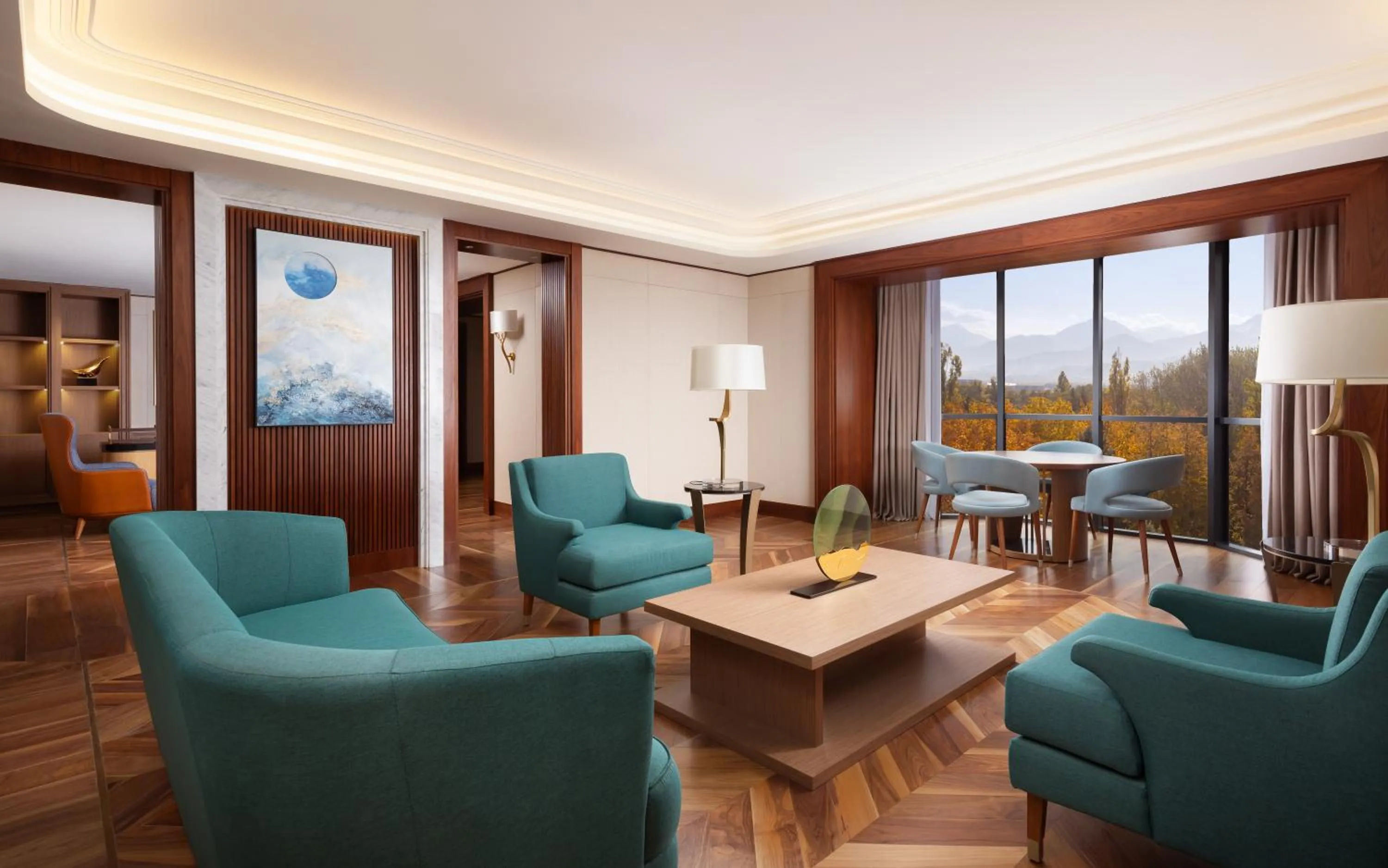 Seating area in Swissôtel Wellness Resort Alatau Almaty