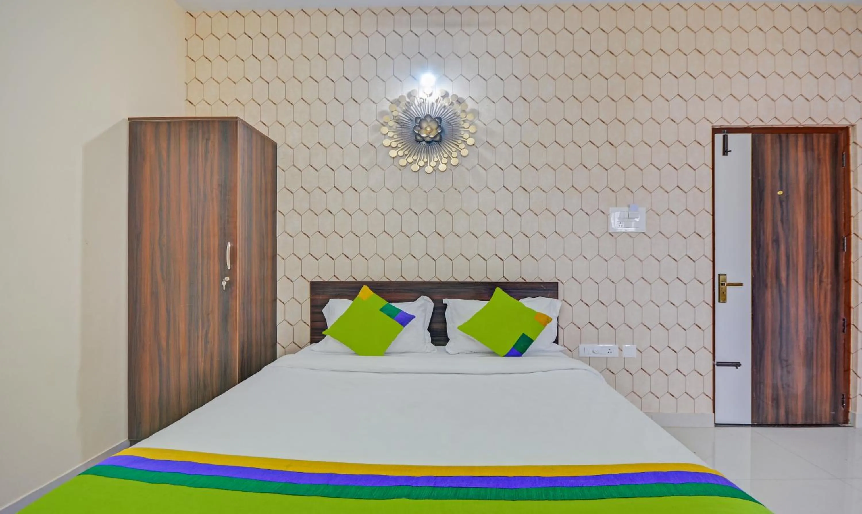 Bedroom, Bed in Treebo Everest Residency Tidel Park, 15 Mins From Coimbatore International Airport