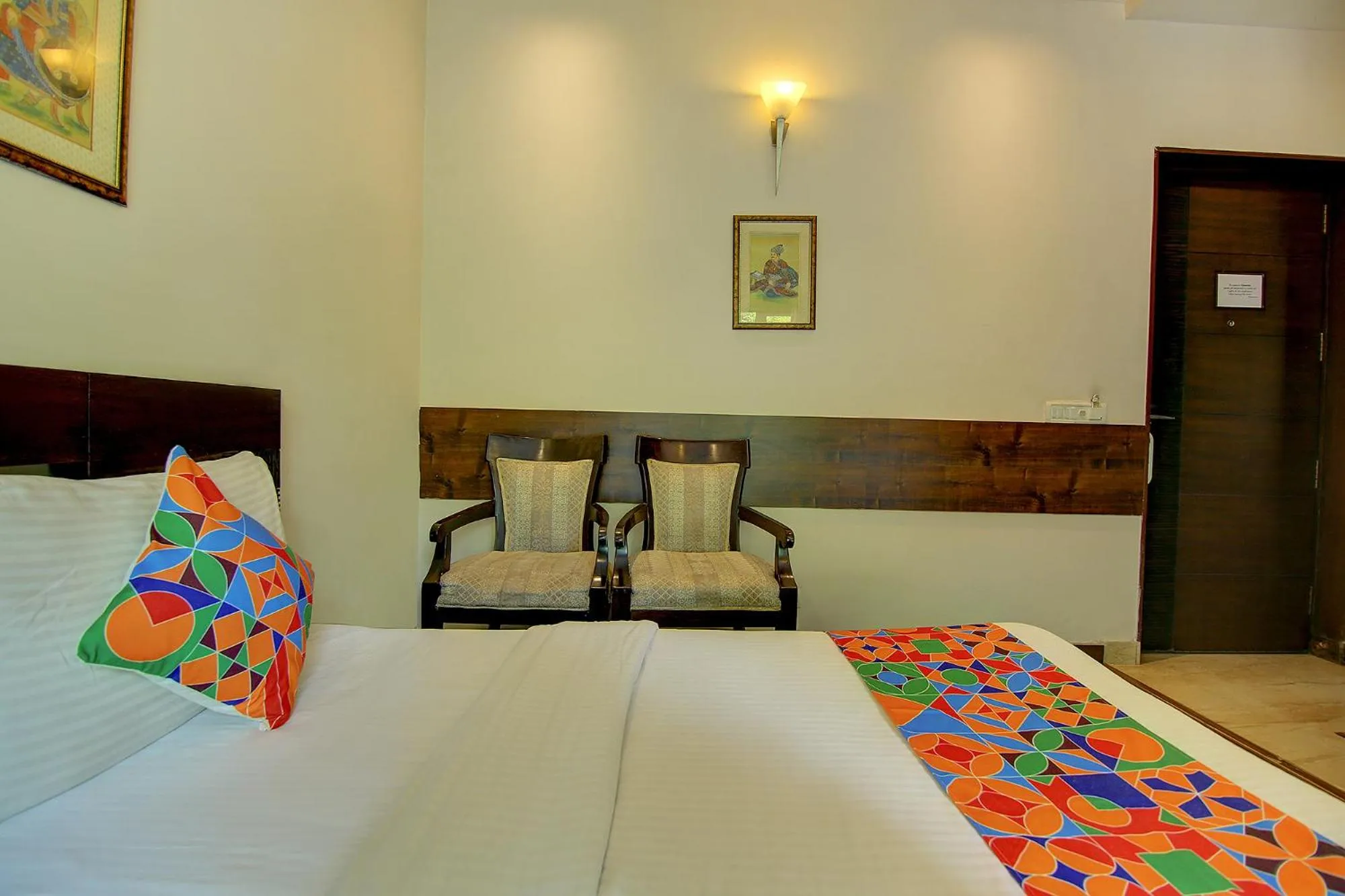 Bed in FabHotel Phoenix Hospitality Near DLF Cyber Hub & Metro, Gurugram