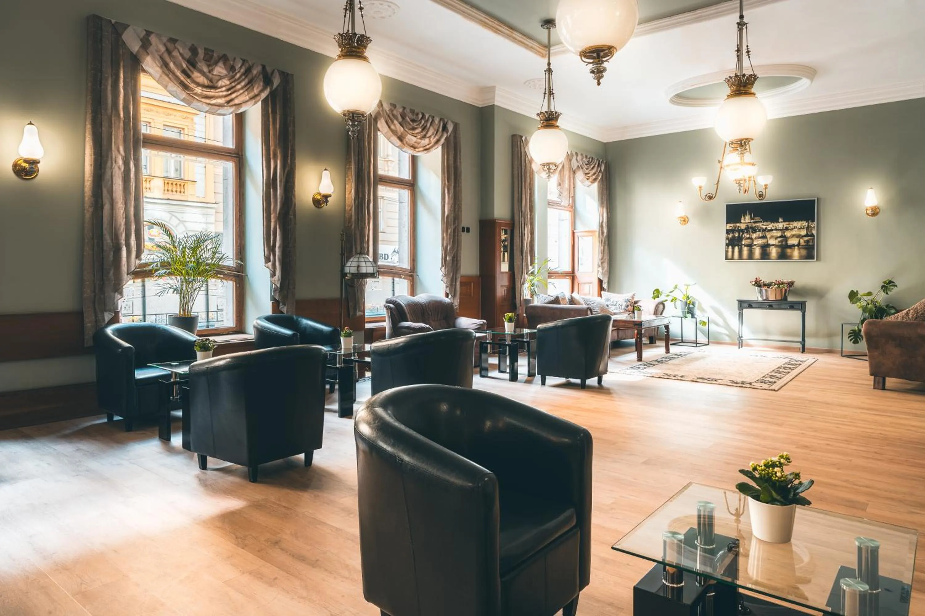 Lobby or reception in Hotel Ariston Prague