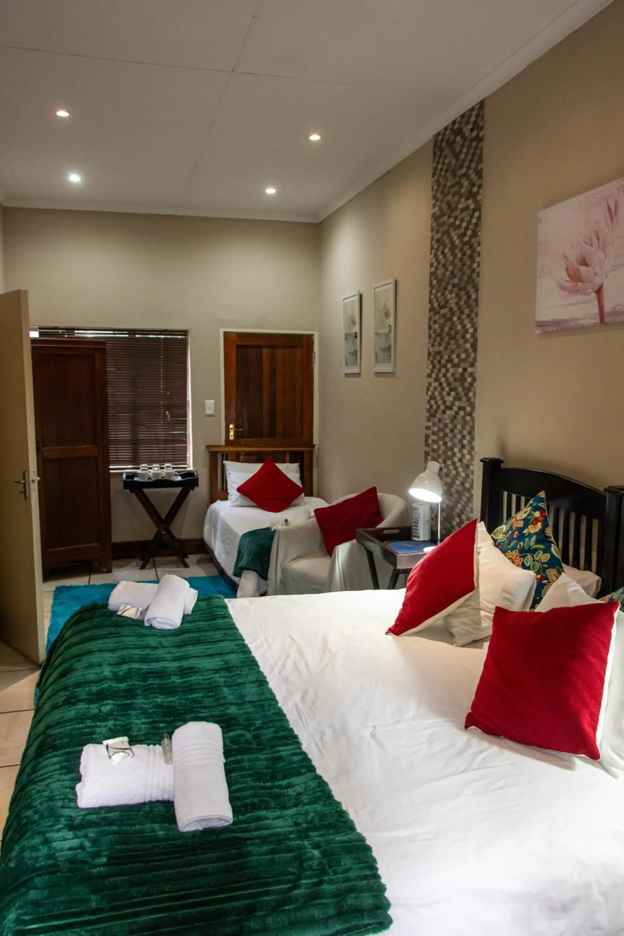 Bed in Riverbank Lodge