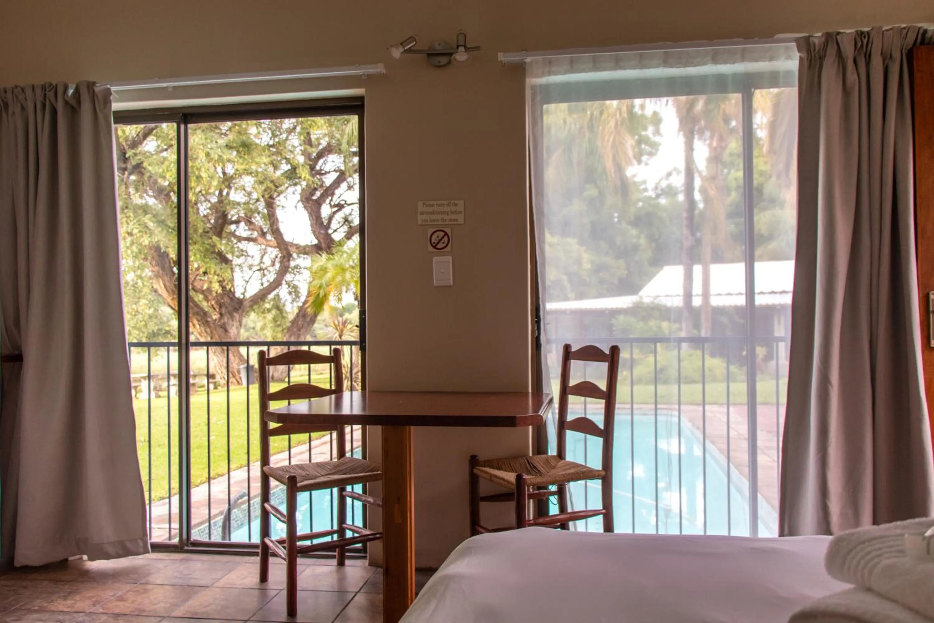 View (from property/room), Bed in Riverbank Lodge