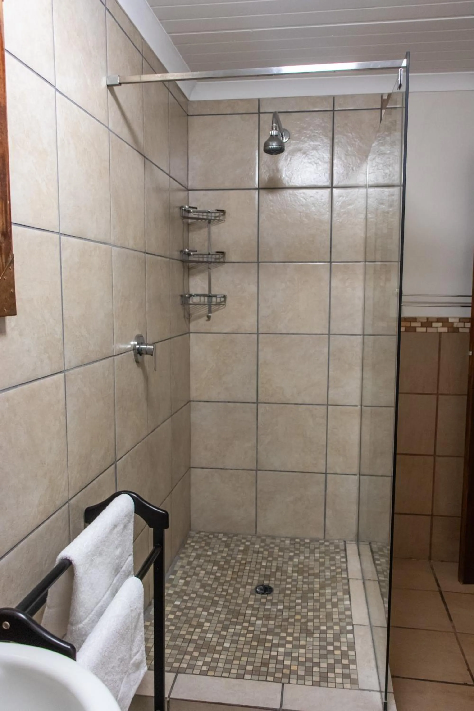 Shower in Riverbank Lodge