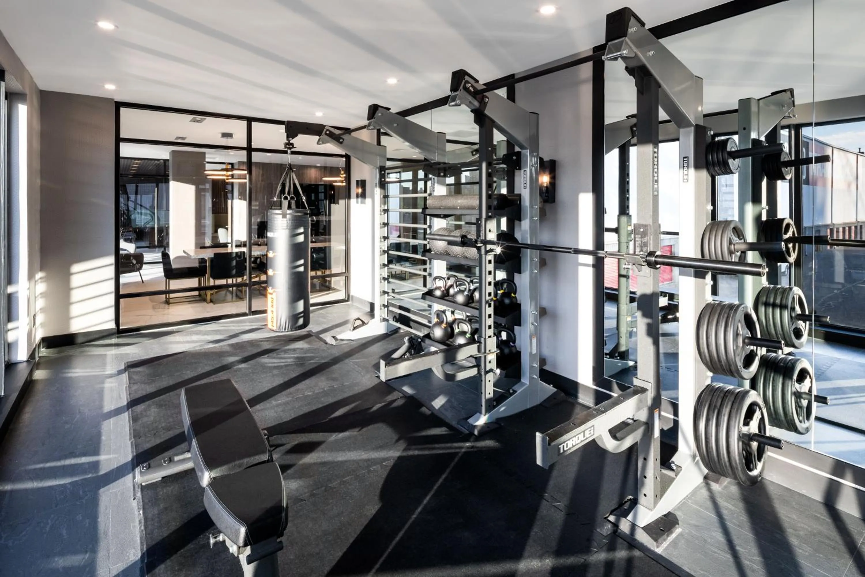 Fitness centre/facilities in Global Luxury Suites at The Arches