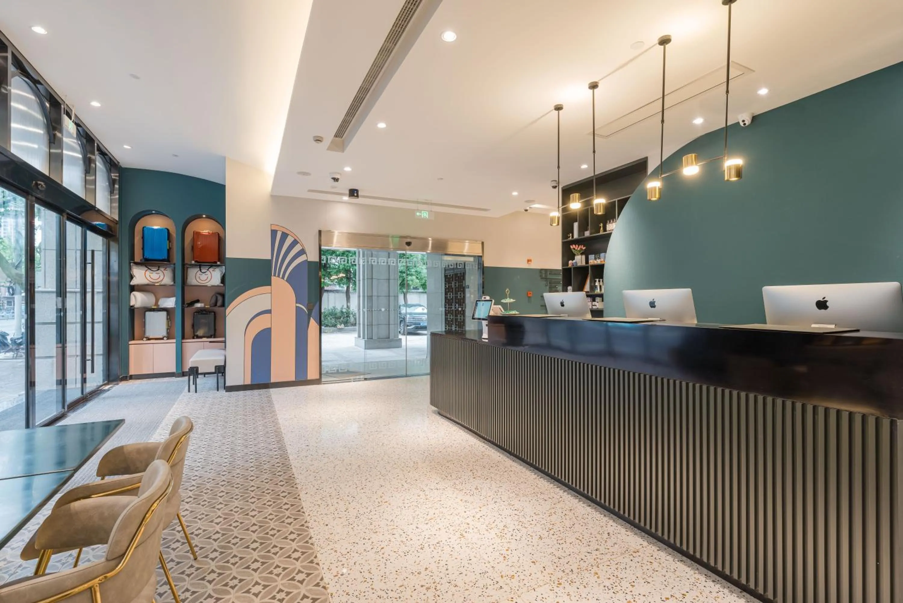 Seating area in Atour X Shanghai Jing'an Temple