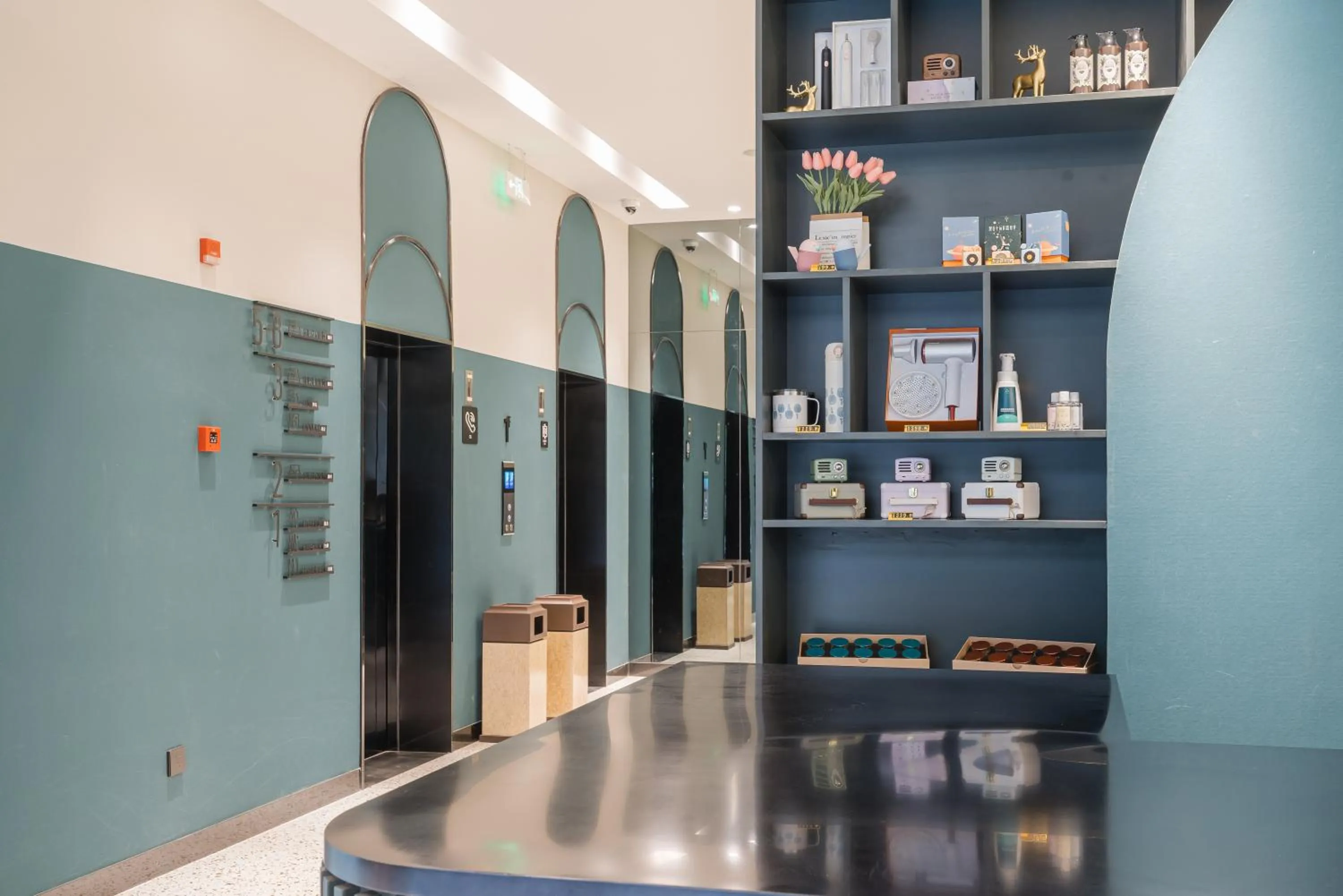 Seating area in Atour X Shanghai Jing'an Temple