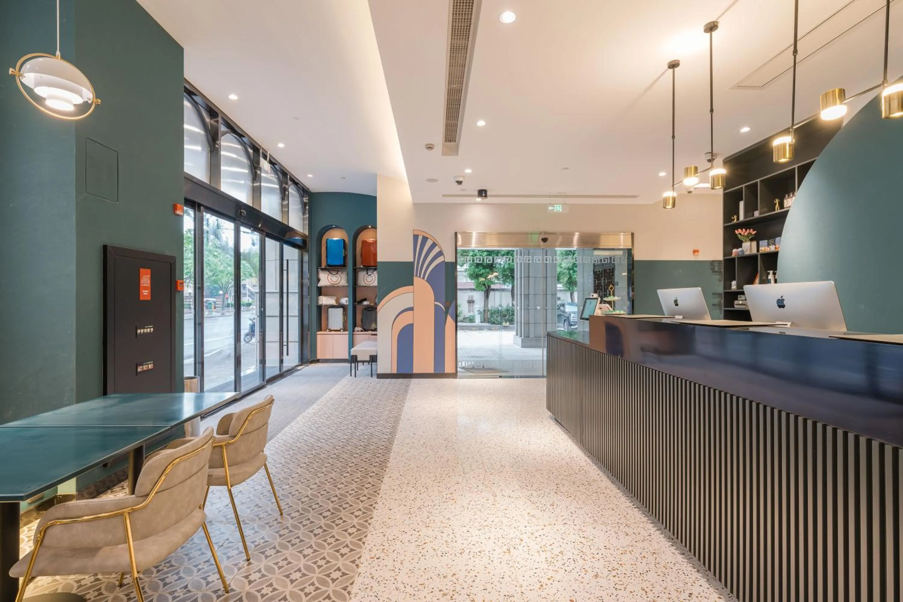 Seating area in Atour X Shanghai Jing'an Temple