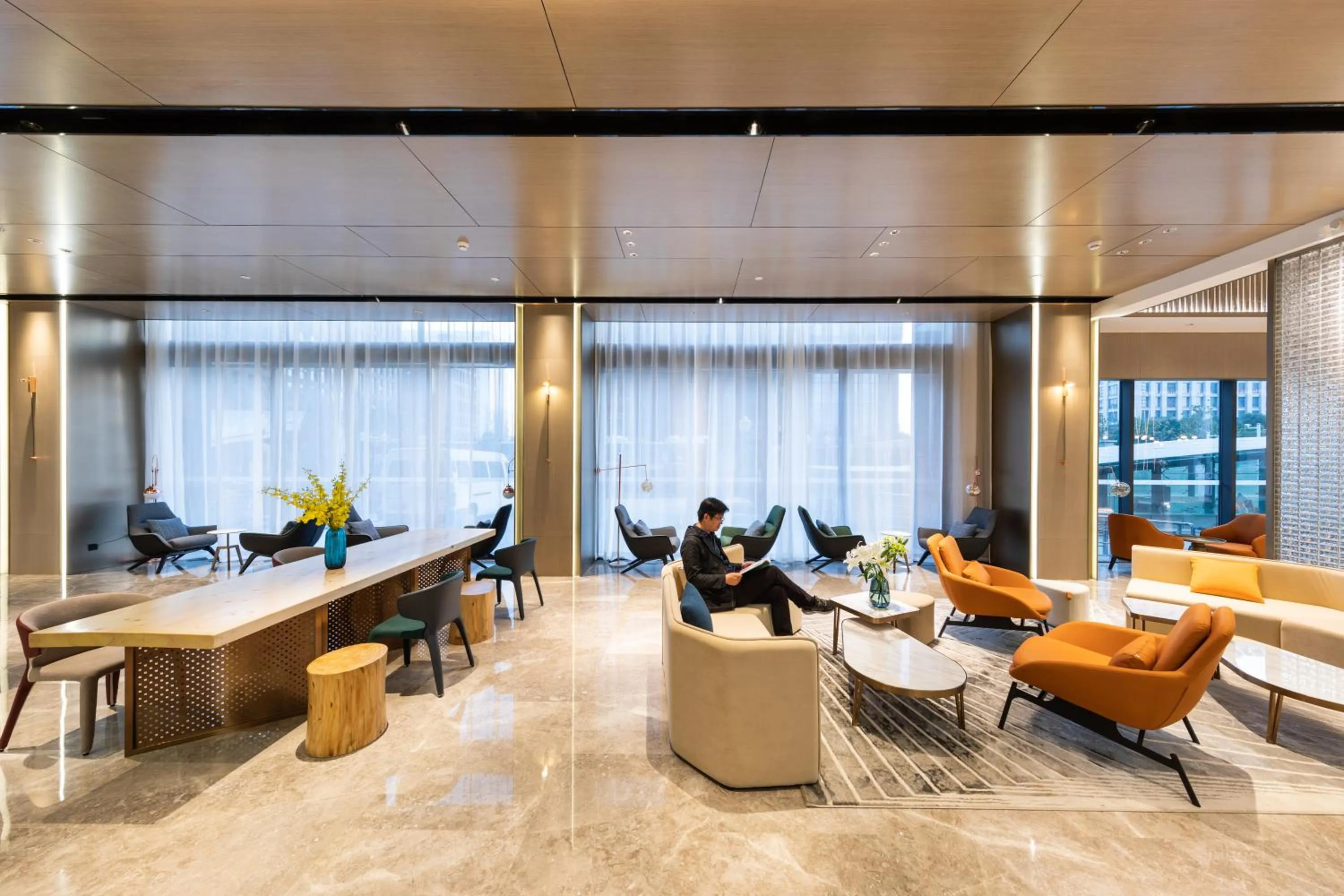 Lounge or bar in Atour Hotel Wuhan Jinyin Lake