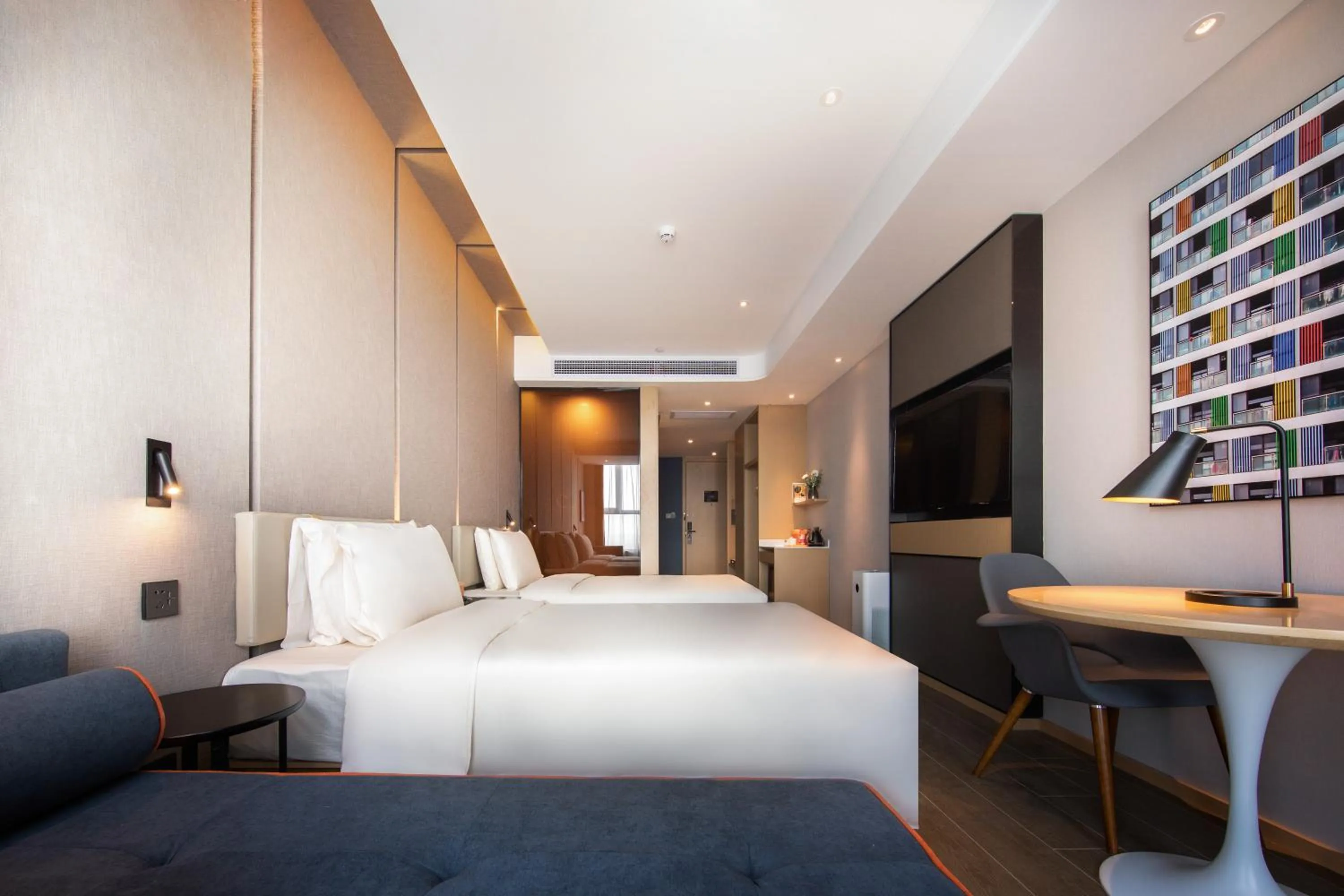 Bed in Atour Hotel Wuhan Jinyin Lake