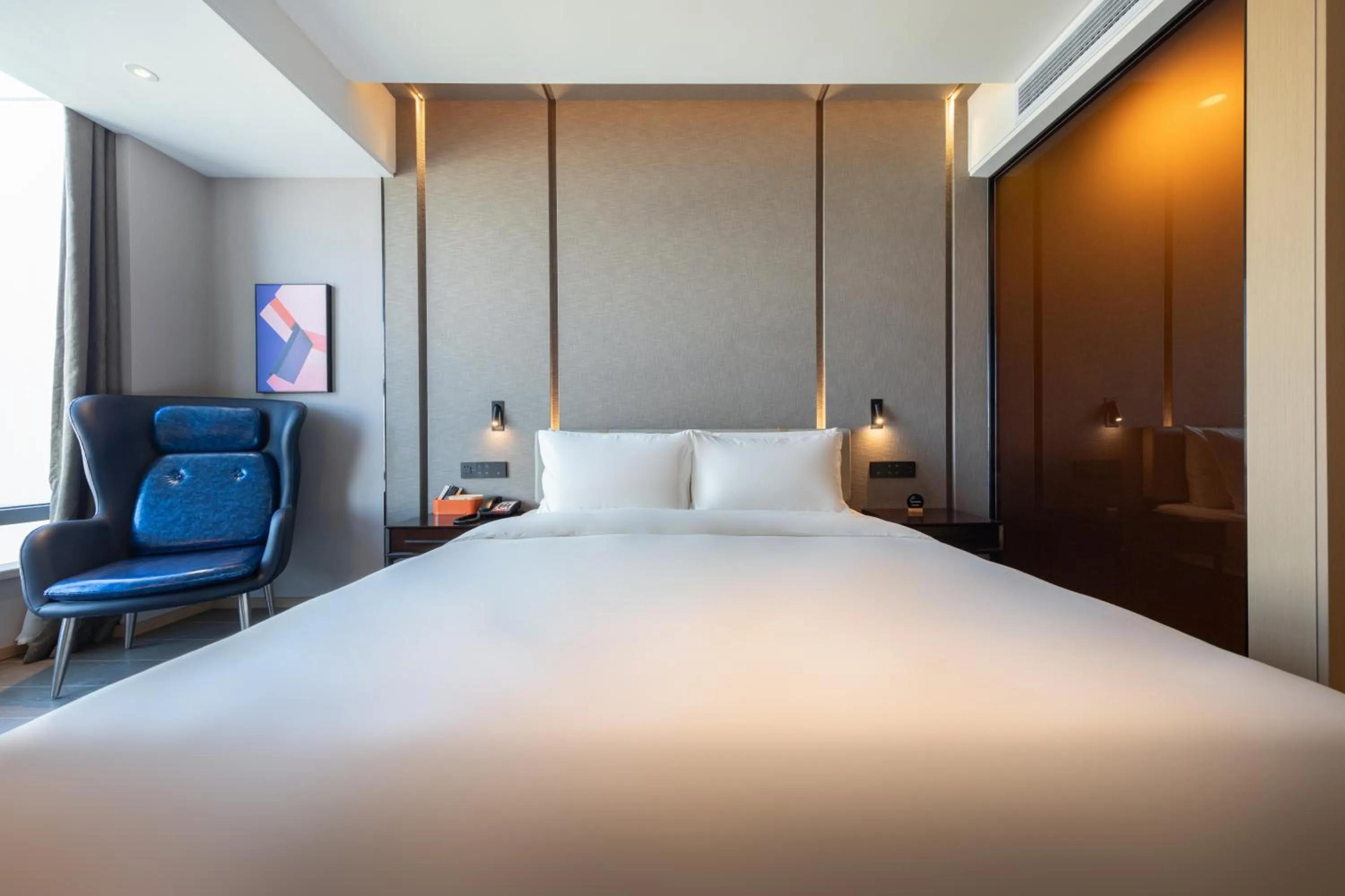 Bed in Atour Hotel Wuhan Jinyin Lake