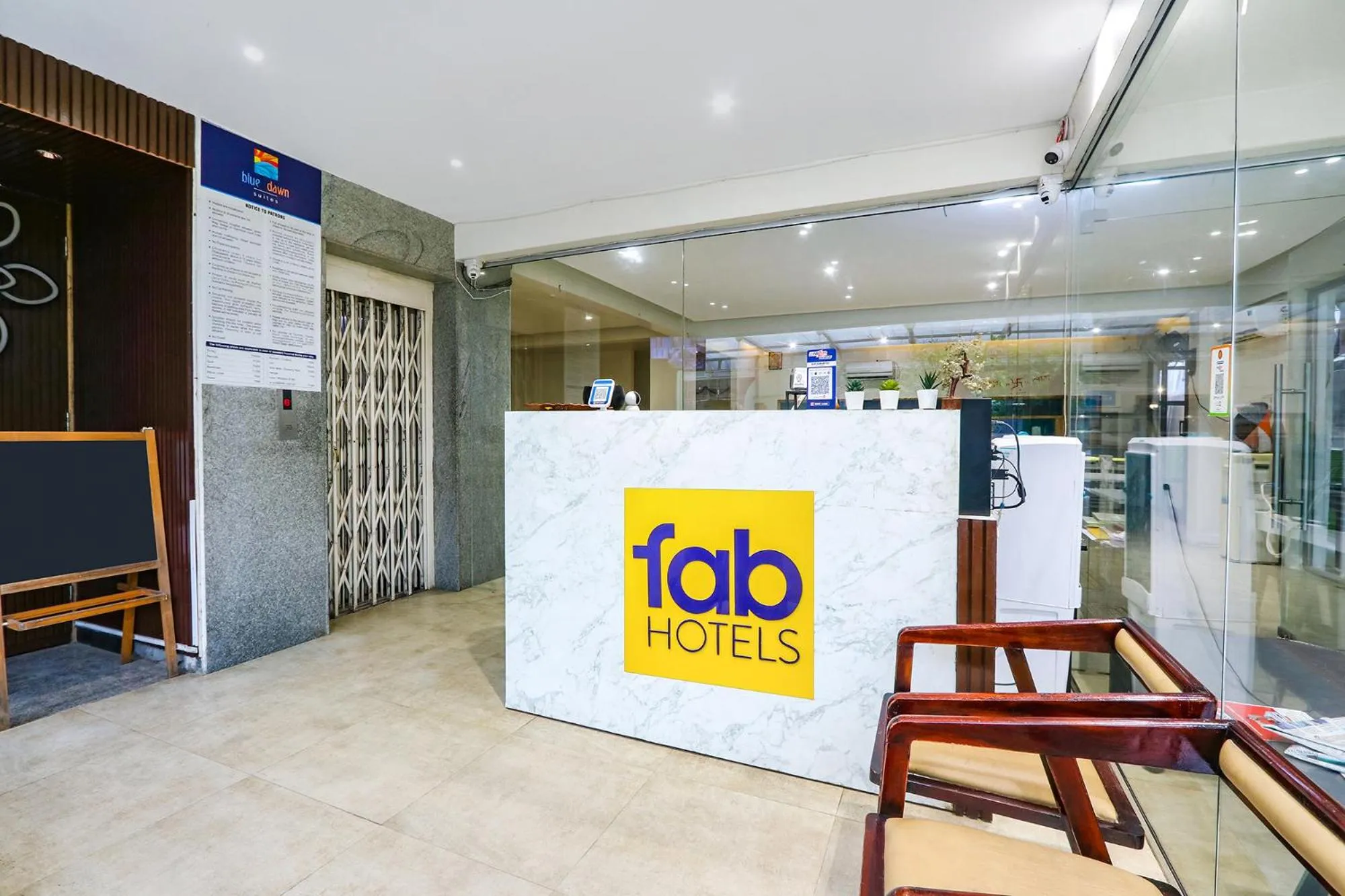 Lobby or reception in FabHotel Blue Dawn - Gachibowli - Nr ISB