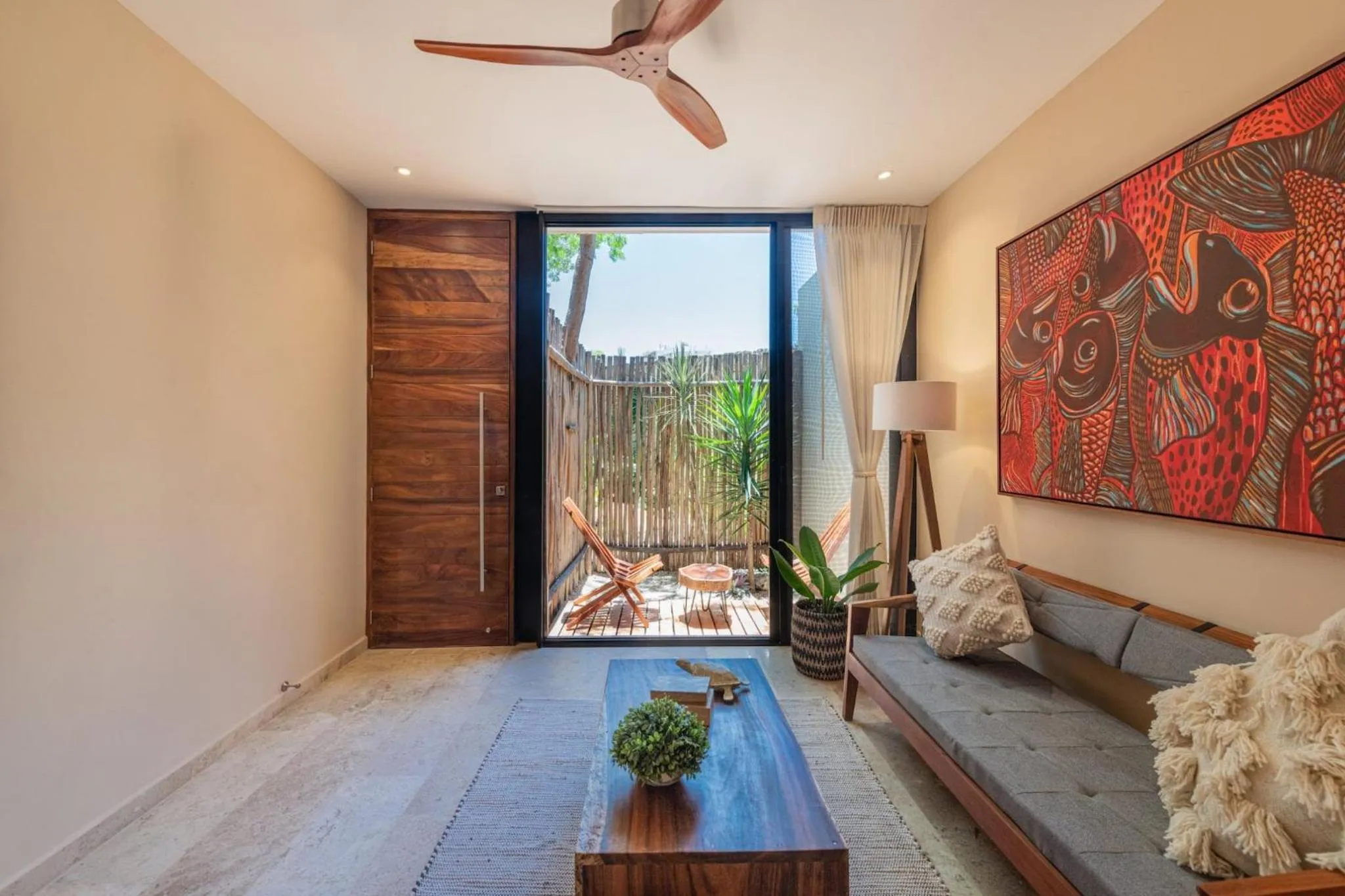 Living room in BIT Tulum Villas